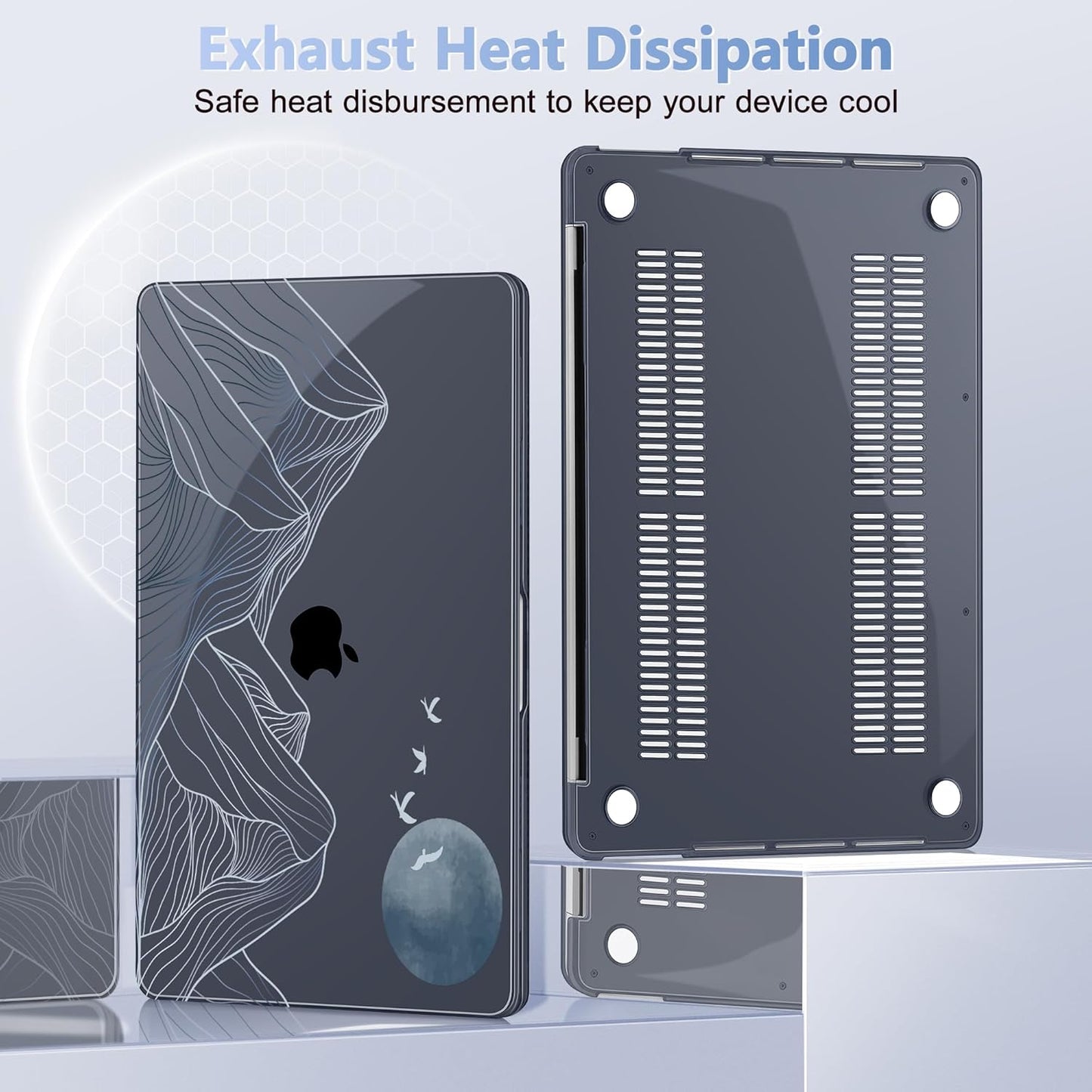 for MacBook Pro 16 inch Case 2019 2020 Release Model A2141, Plastic Hard Shell Cover with Keyboard Cover for MacBook Pro 16 inch with Touch Bar & Touch ID - Abstract Mountain