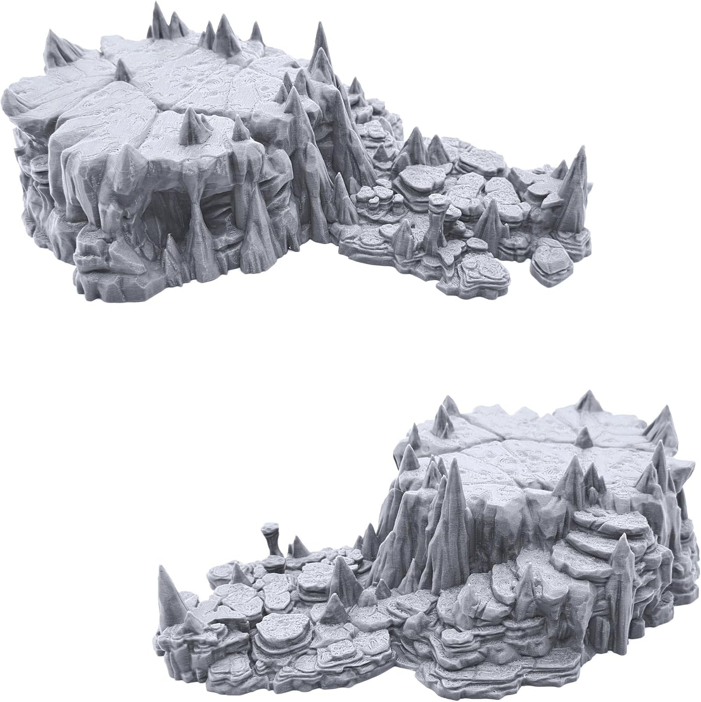 EnderToys Raised Caverns by Printable Scenery, 3D Printed Tabletop RPG Scenery and Wargame Terrain 28mm Miniatures