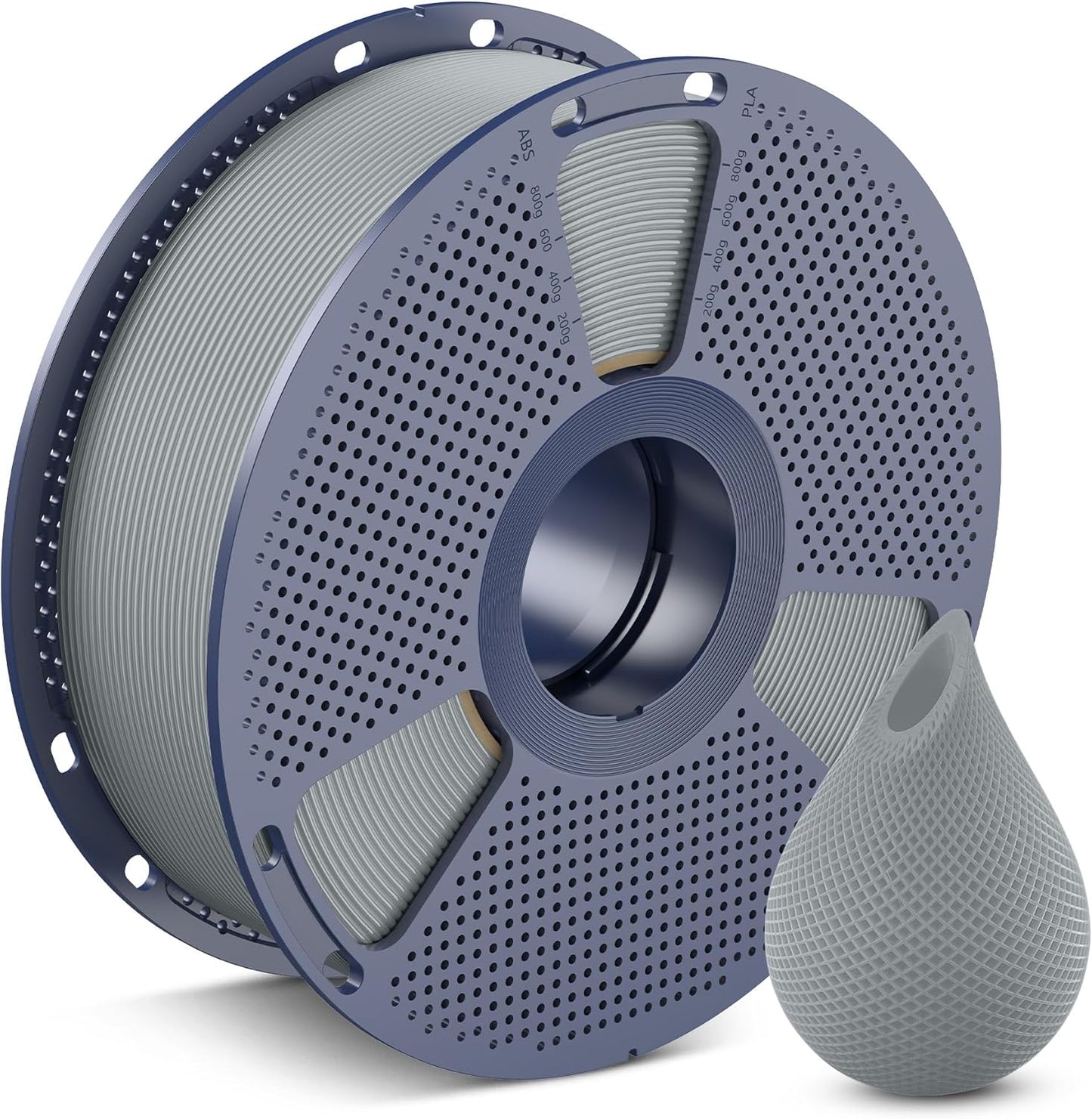 SUNLU 3D Printer Filament PETG Filament 1.75mm, Less Stringing Good Layer Adhesion High Toughness, PETG Filament 1.75 ±0.02mm, 1kg Spool(2.2lbs),1kg,Grey