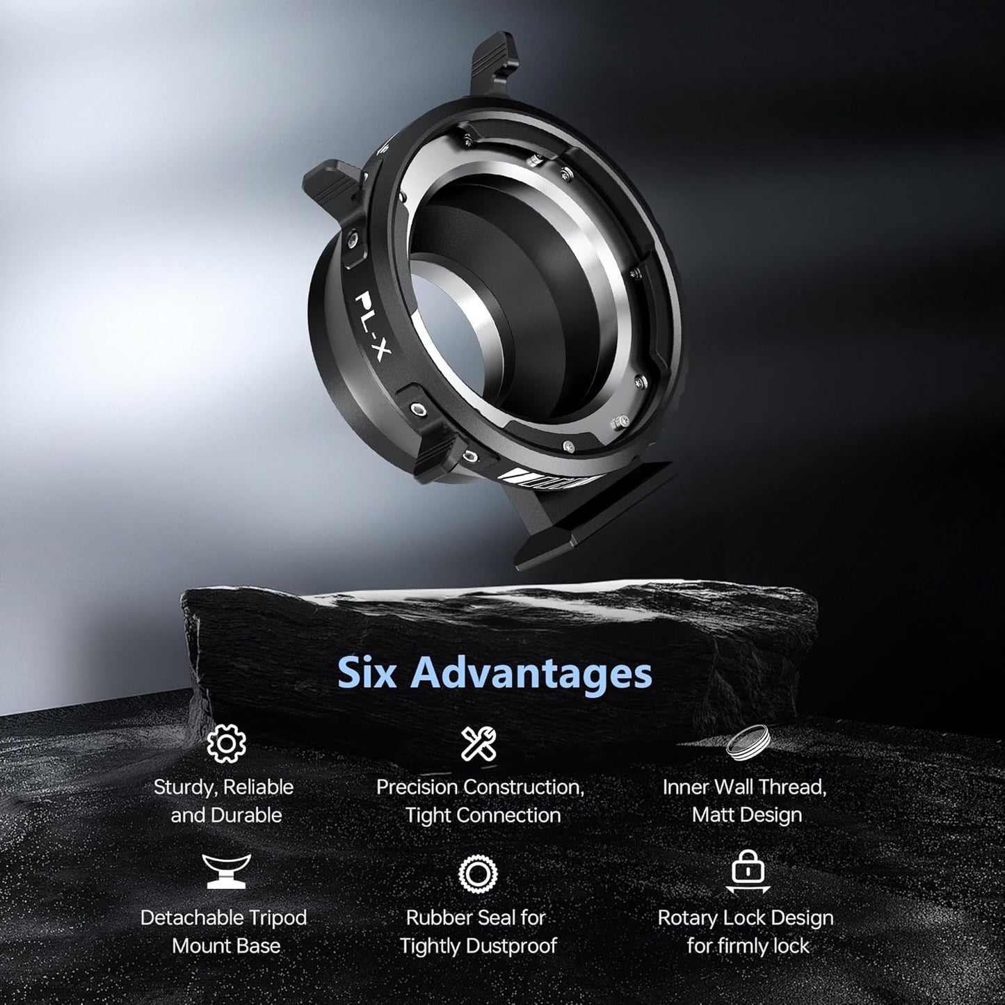 VILTROX PL-X Lens Adapter, Lens Converter Ring Camera Lens Mount Adapter Ring Compatible with PL Lens to Fuji X-Mount Cameras X-Pro1/X-Pro2/X-E1/X-E2/X-E2s/X-E3/X-H1/X-T1/X-T2/X-T3