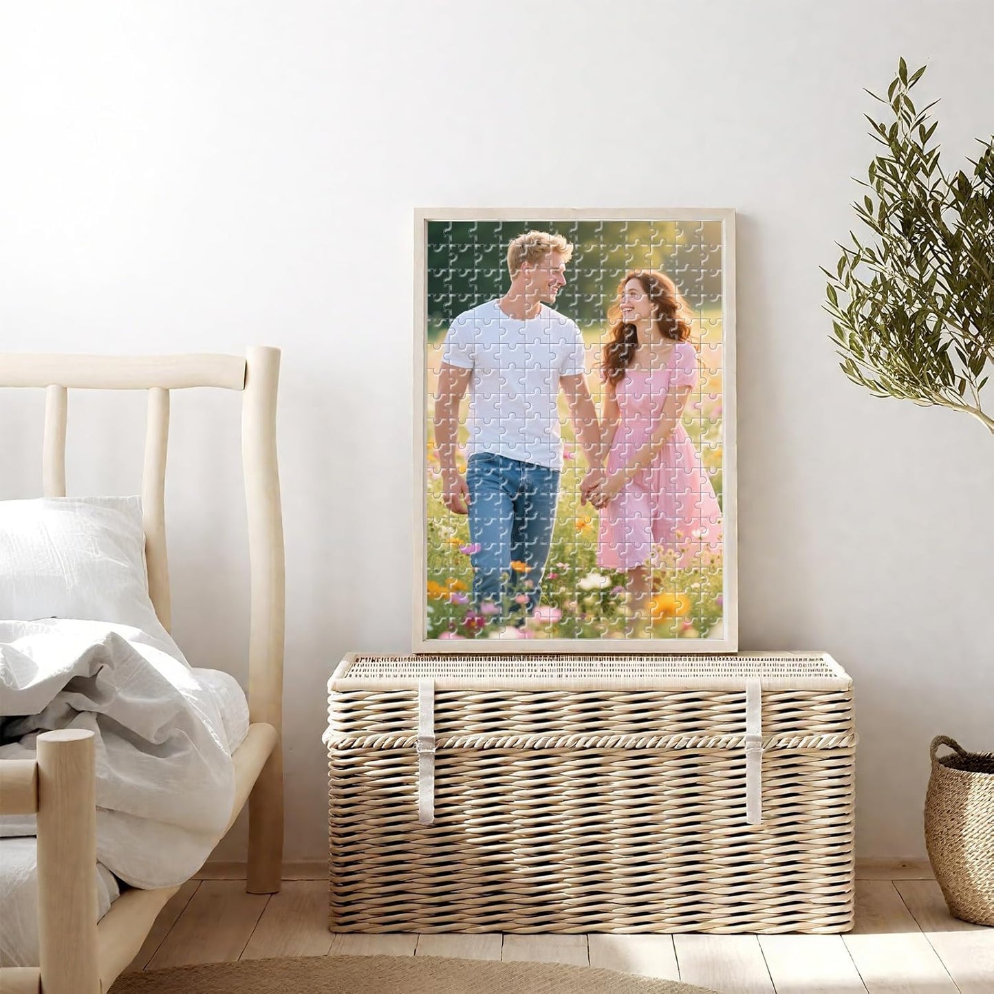 Custom Photo Puzzle – Personalized Jigsaw Puzzle from Your Photos in 200/300/500/1000/1500 Pieces – Custom Puzzle Gift for Families, Pets, Weddings, Anniversaries, Adults and Couples(300-vertical)