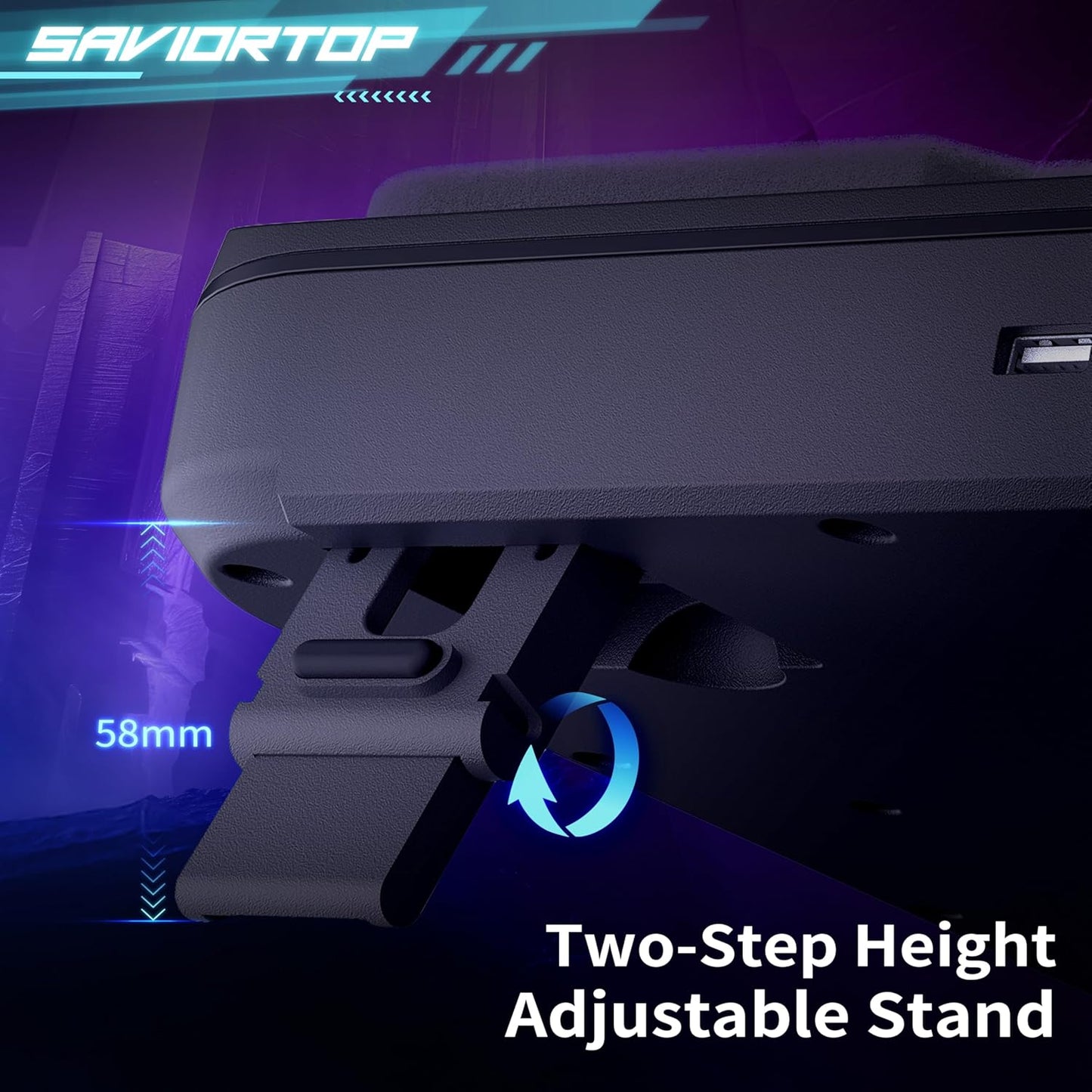 Brook Saviortop Gaming Laptop Cooler, IC Core Cooling Pad with Advanced Turbo Fan, Fast Cooling for Laptops 10-19in, Adjustable Speed, Touch Control, USB-C & USB-A Ports, Compact & Portable Design