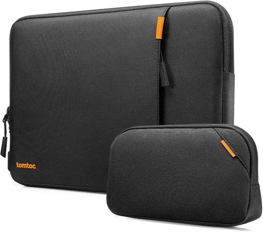 tomtoc 360 Protective Laptop Sleeve Set for 16-inch MacBook Pro M4/M3/M2/M1 Pro/Max A3403 A3186 A2991 A2780 A2485 2024-2019, Dell XPS 16 Plus Laptop, Water-Resistant MacBook Case with Accessory Pouch