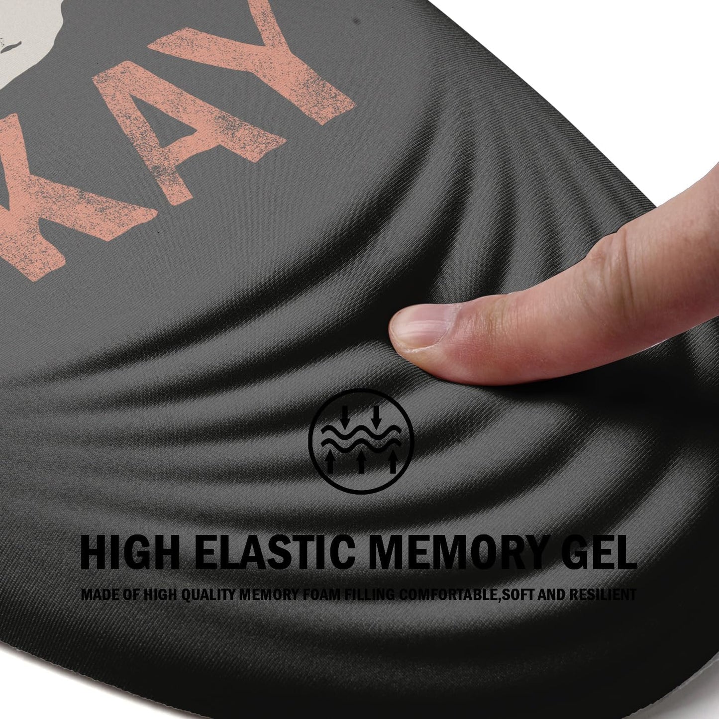 Ergonomic Mouse Pad with Wrist Rest Support,Mousepad Relief Carpal Tunnel Pain, Entire Memory Foam Mouse Pad with Non-Slip PU Base, Wireless Mouse Pad,Human Skeleton Skull