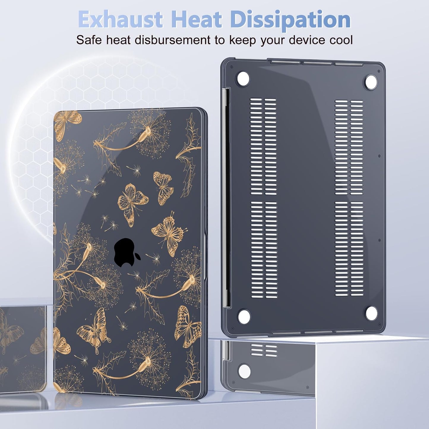 for MacBook Pro 16 inch Case 2019 2020 Release Model A2141, Plastic Hard Shell Cover with Keyboard Cover for MacBook Pro 16 inch with Touch Bar & Touch ID - Butterflies