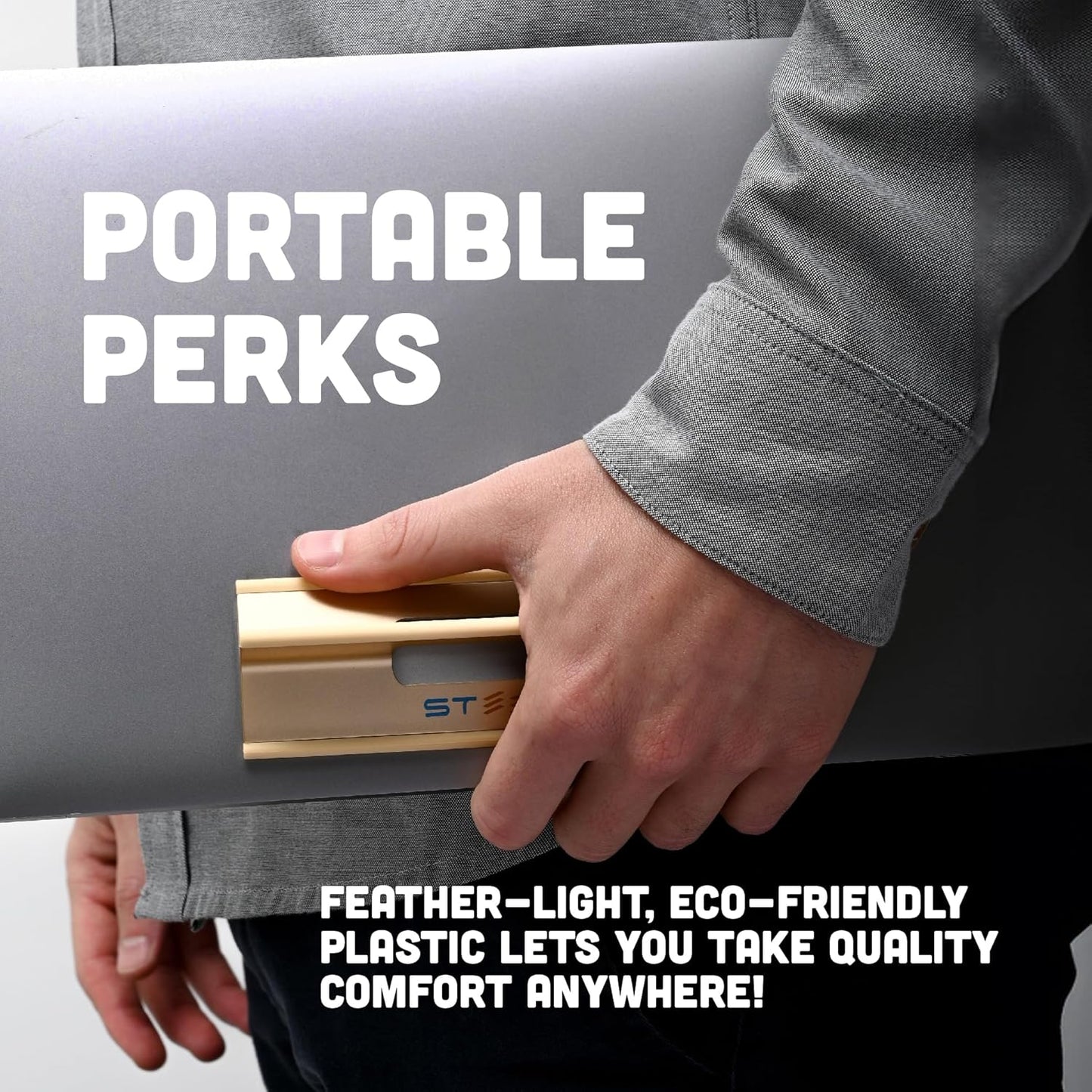 Steepy Adjustable Laptop Stand 3 Heights Laptop Riser for Desk