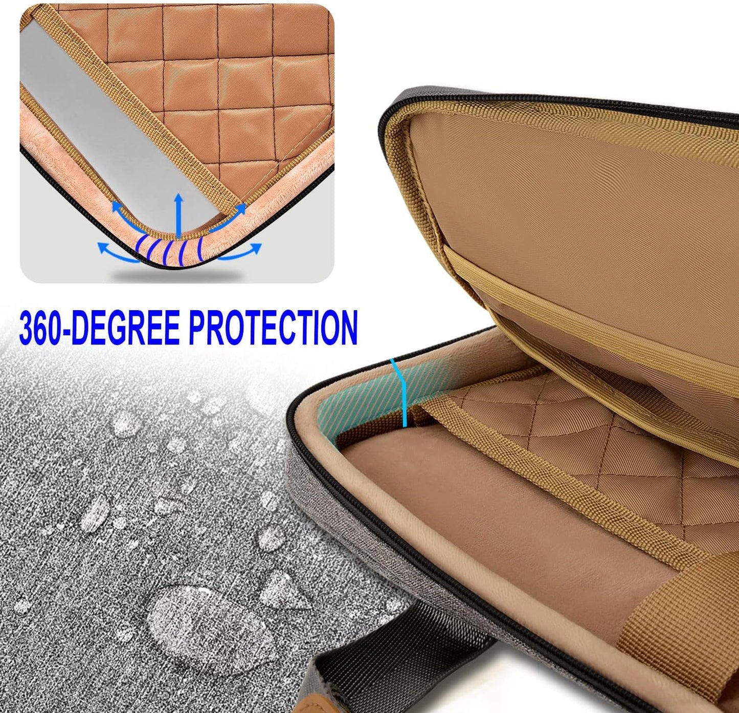 ZINZ Slim Expandable Laptop Case 13 Inch Sleeve Upgraded Protective Durable Recycled Briefcase for 13" MacBook Air/Pro M1/M2, iPad Pro 12,9, Surface Pro 3/4/5/6/2017 12.3",XPS 13,D01G03