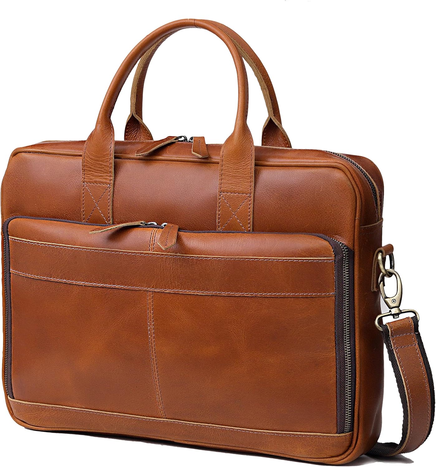 VC VINTAGE COUTURE Leather briefcase bag for men Leather Laptop Bags For Men and Women Travel Messenger Bag