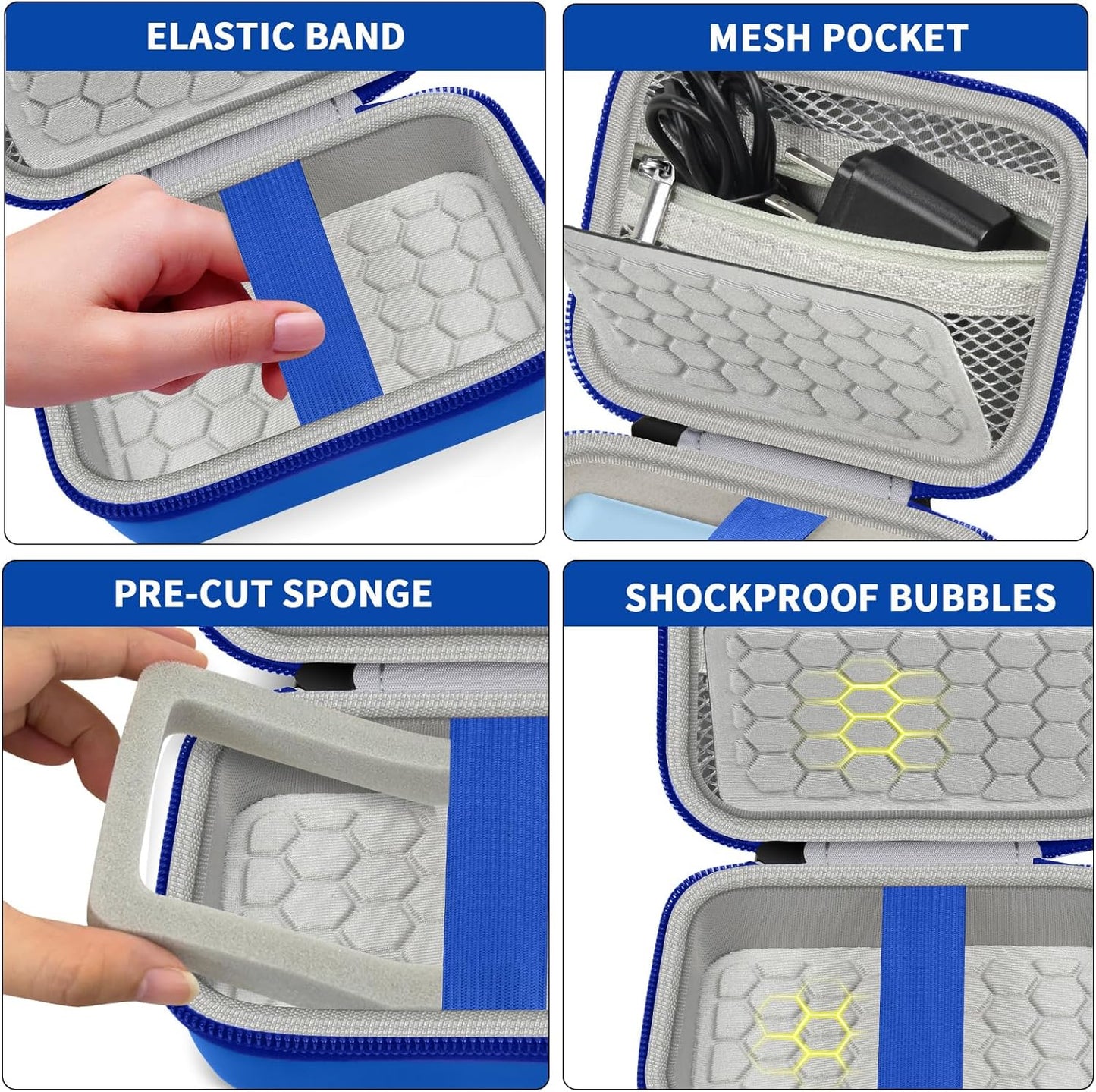 Carrying & Protective Case for Digital Camera, AbergBest 21 Mega Pixels 2.7" LCD Rechargeable HD/Kodak Pixpro/Canon PowerShot ELPH 180/190 / Sony DSCW800 / DSCW830 Cameras for Travel - Blue