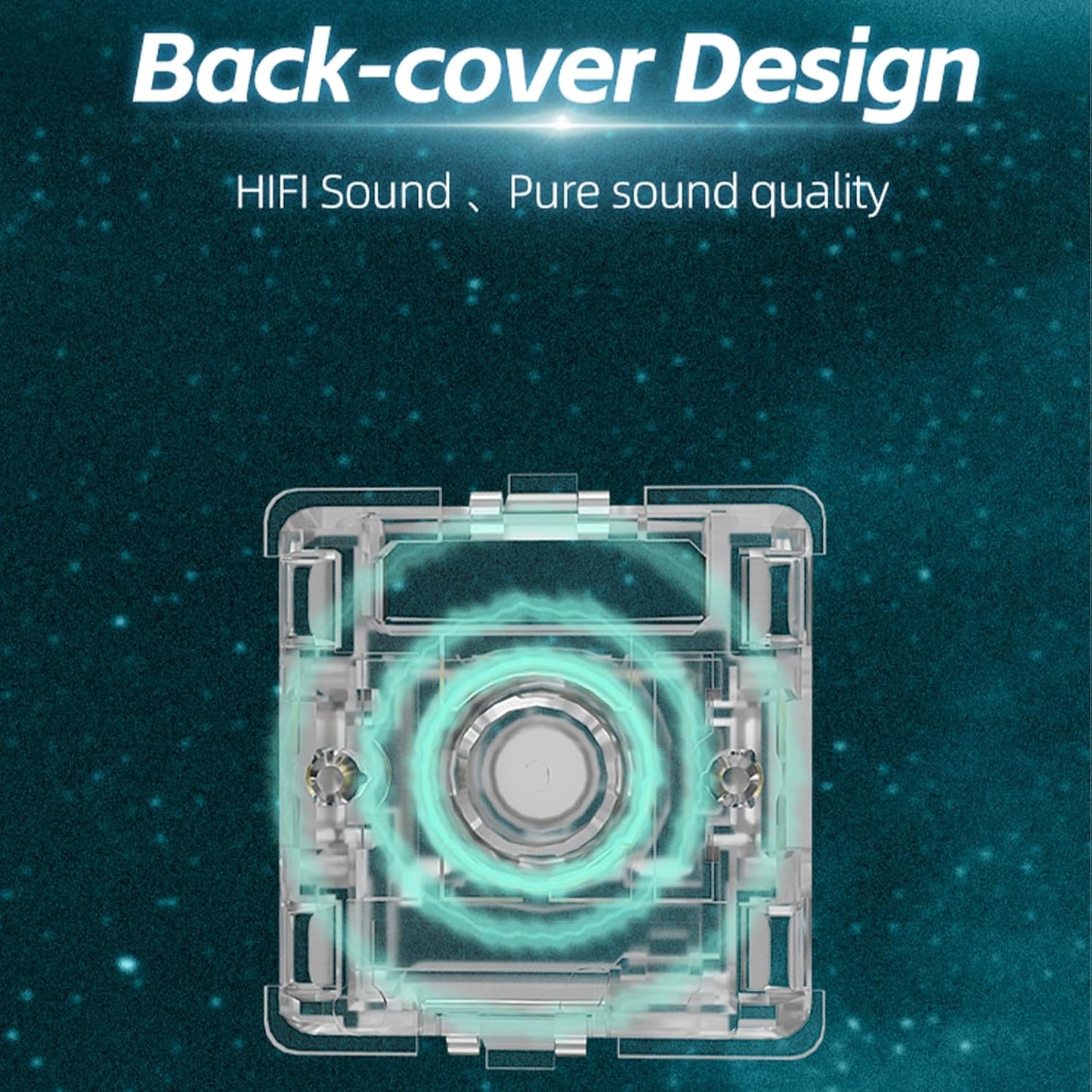 GATERON Magnetic Jade Max Keyboard Switches, Linear Factory Pre-lubed Fully Transparent Gold-Plated Spring Permanent Magnet Freely Setting Pre-Travel Key Switches for Magnetic Gaming Keyboard(70PCS)