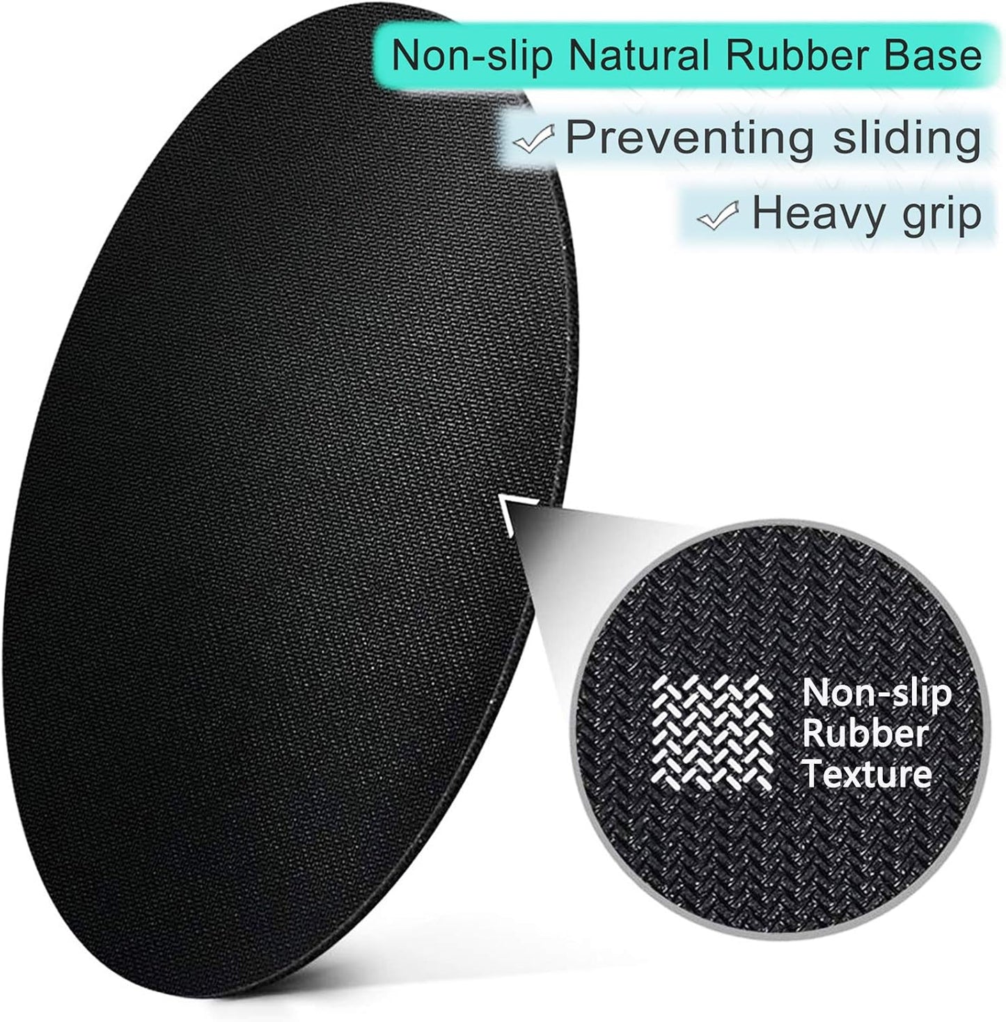 ITNRSIIET Round Mouse Pad with Stitched Edge Premium-Textured Waterproof Non-Slip Rubber Base Desktop Protection Mat Diameter 8.7 inches, Blue Green Marbling