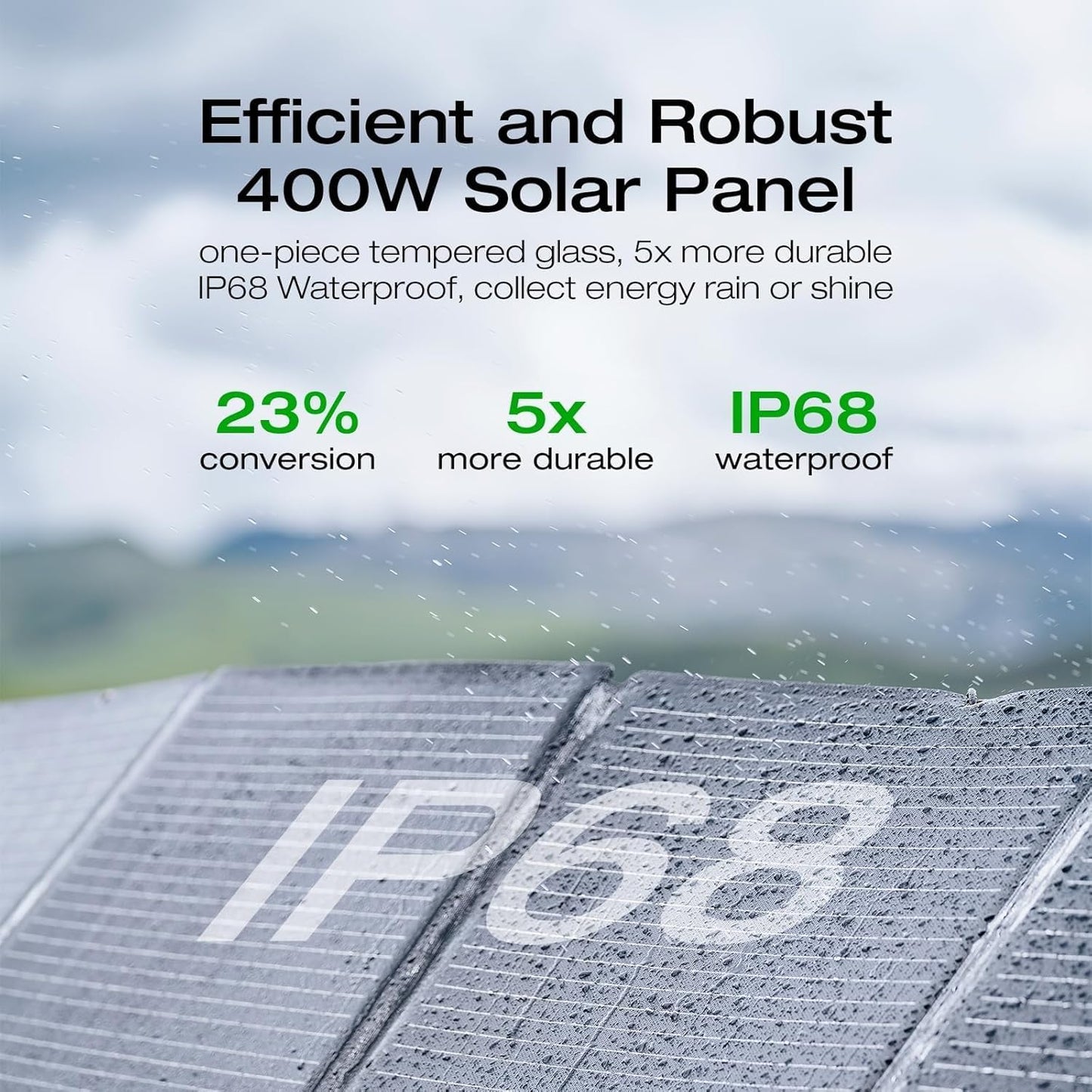 EF ECOFLOW Solar Generator DELTA 2 Max 2048Wh With 400W Solar Panel, LFP Battery Portable Power Station Up to 3400W AC Output Fast Charging 0-80% in 43 Min solar powered generator For Camping, RV