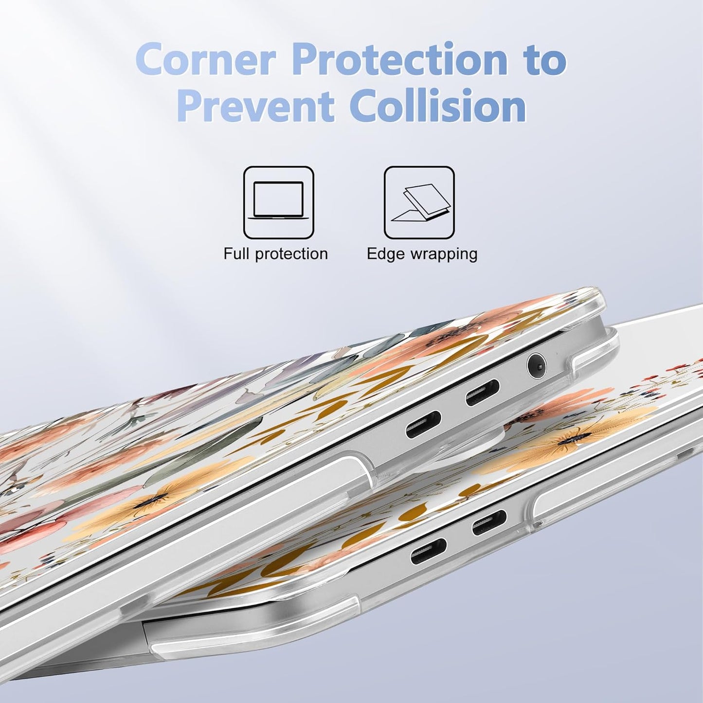 for MacBook Pro 16 inch Case 2019 2020 Release Model A2141, Plastic Hard Shell Cover with Keyboard Cover for MacBook Pro 16 inch with Touch Bar & Touch ID - Watercolor Flowers