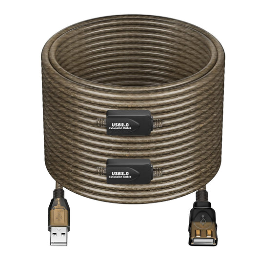 75 FT USB Extension Cable, USB 2.0 Type A Male to A Female Active Repeater Extension Cable 75 ft, High Speed 480 Mbps