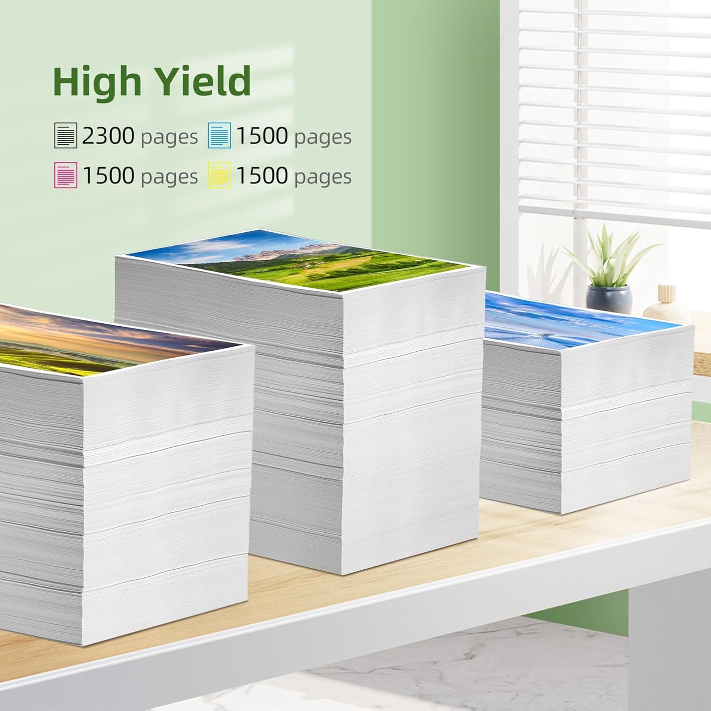 950XL 951XL Ink Cartridges Combo Pack Compatible for HP 950 951 Ink Cartridges Combo Pack Use for HP OfficeJet Pro 8600 8610 8615 8620 8100 8630 8660 8640 276DW 251DW, 4 Pack Black Cyan Magenta Yellow