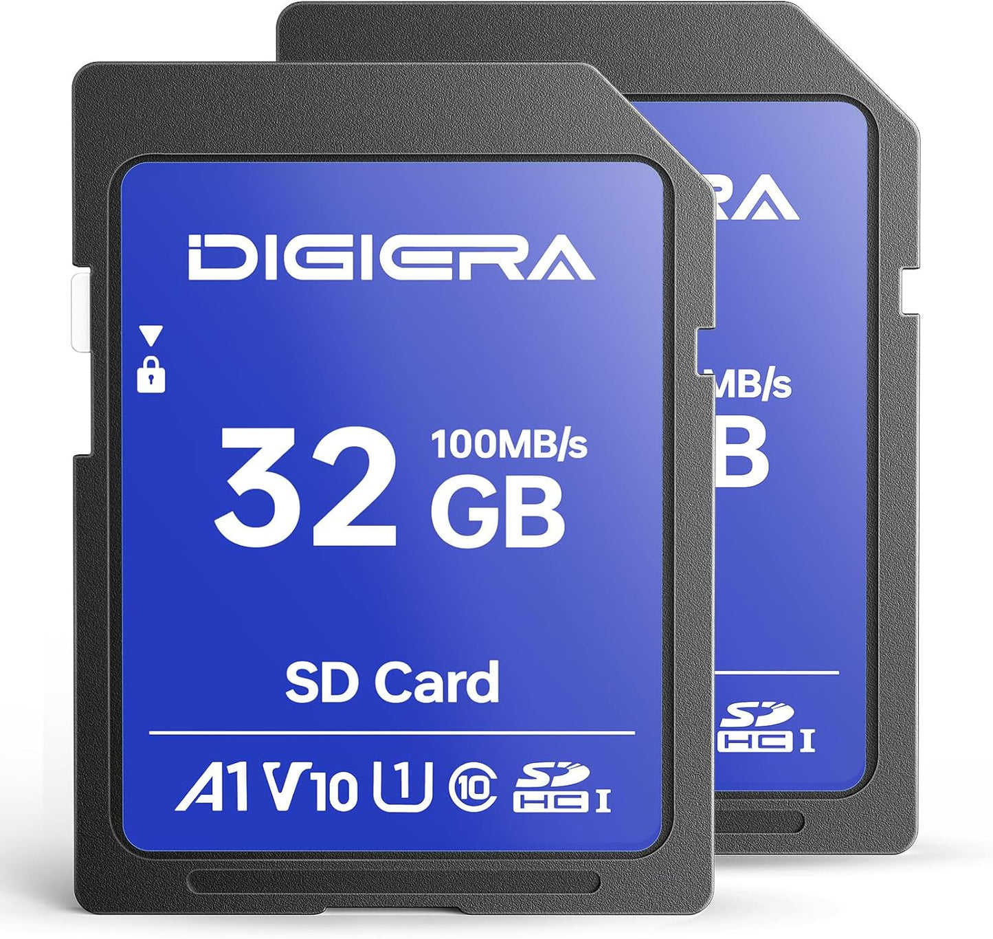 32GB CS100 SDHC UHS-I Memory Card - up to 100MB/s, C10, U1, V10, Full HD, SD Card for Computers, Digital Cameras, Home Theatre Devices, Car Navigation Systems (2 Pack)
