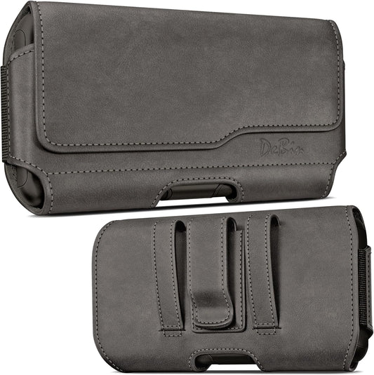 DeBin Case for Samsung Galaxy S25+ Plus, 5G S24+ S23+, S22+, S21+, S20+ S10+ S8+ S9+, S23 FE, S21 FE, A20, A30, Cell Phone Belt Holster Clip Carrying Pouch Holder Cover, Pewter