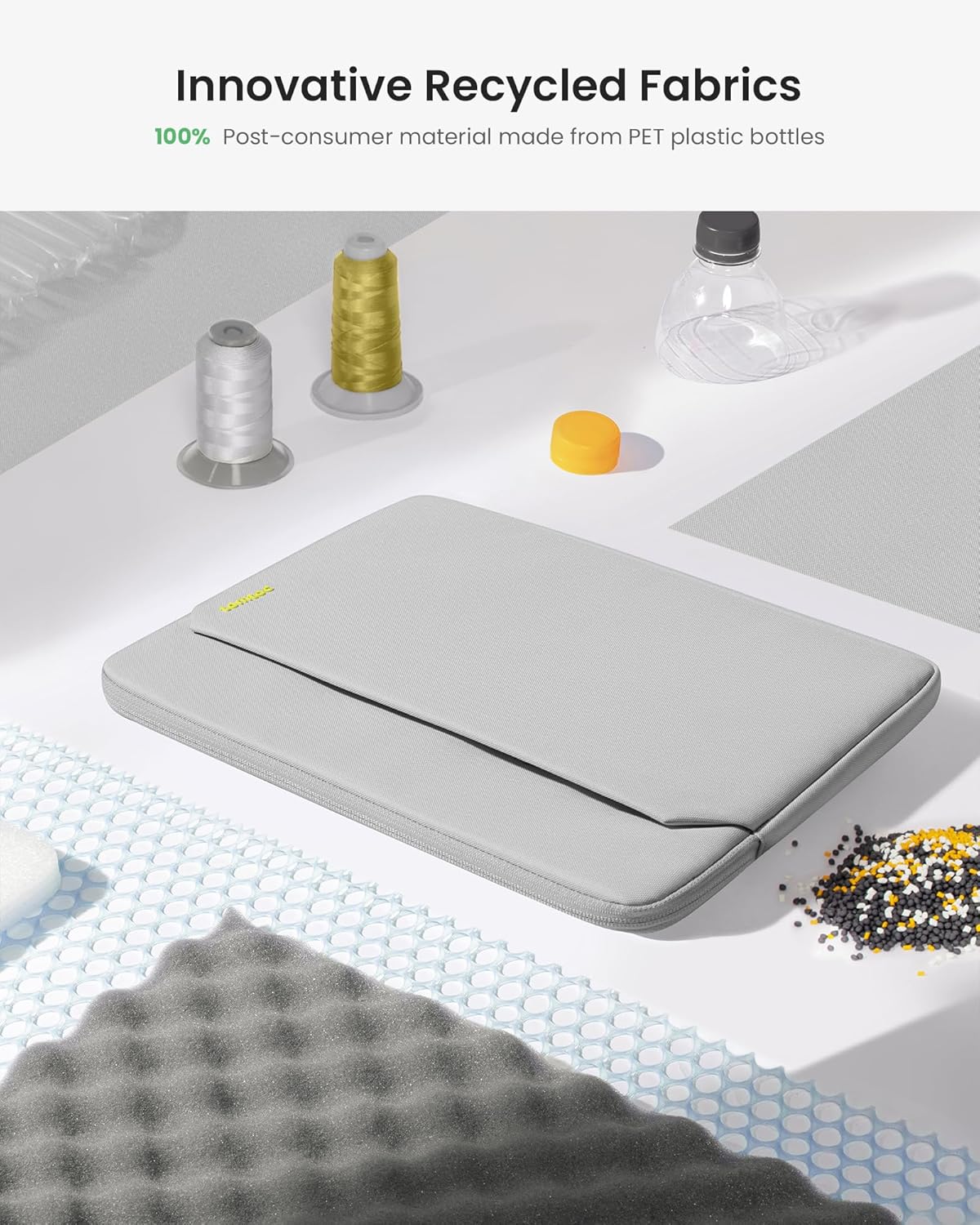 tomtoc Slim Laptop Sleeve for 16-inch MacBook Pro M4/M3/M2/M1 Pro/Max 2024-2019, XPS 15 Surface Book 3 The New Blade 16, Recycled Water-Resistant Protective Laptop Case Bag