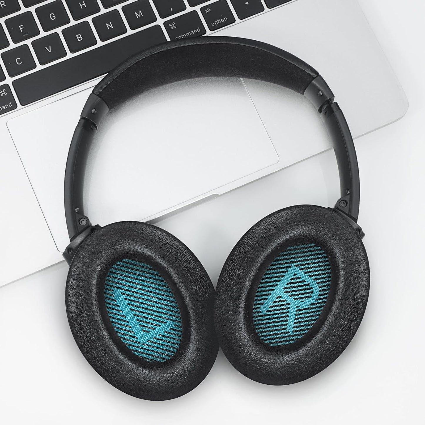 Headphones Replacement Ear Pads, Soft Protein Leather earpad Cushions for AE2/QuietComfort 15/QC25 Headphones, Noise Isolation Memory Foam, Cloud Like Comfort - Black