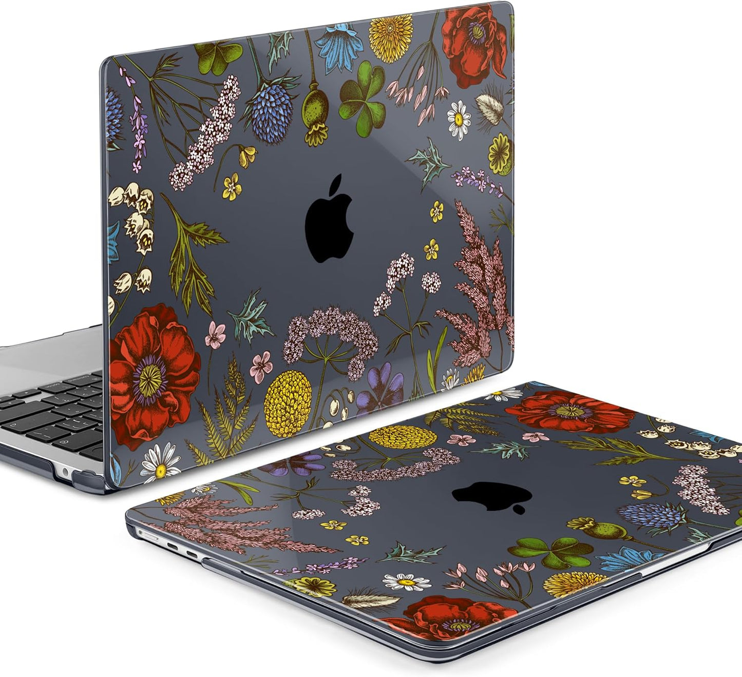 MEEgoodo for M4/M3/M2 MacBook Air 15.3 inch Case 2025 2024 2023, Case Fit Model (A3241/A3114/A2941) for MacBook Air 15 inch, Laptop Hard Shell with Keyboard Cover, Clover