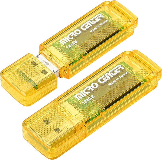 INLAND Micro Center SuperSpeed 2 Pack 128GB USB 3.0 Flash Drive Gum Size Memory Stick Thumb Drive Data Storage Jump Drive (128G-2 Pack)