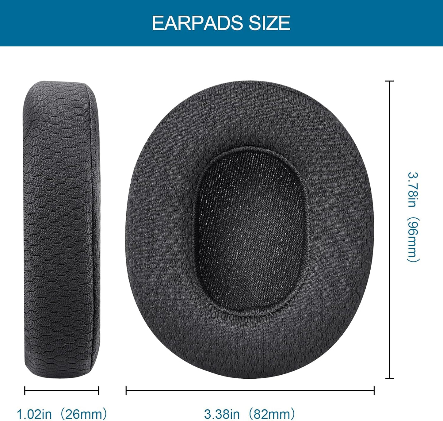 GEVO Ear Pads Replacement for Skullcandy Hesh 3 Hesh EVO Hesh ANC Headphone, Earpads Cushions for Crusher Wireless Crusher Evo Crusher ANC Headset with Memory Foam (Mesh)