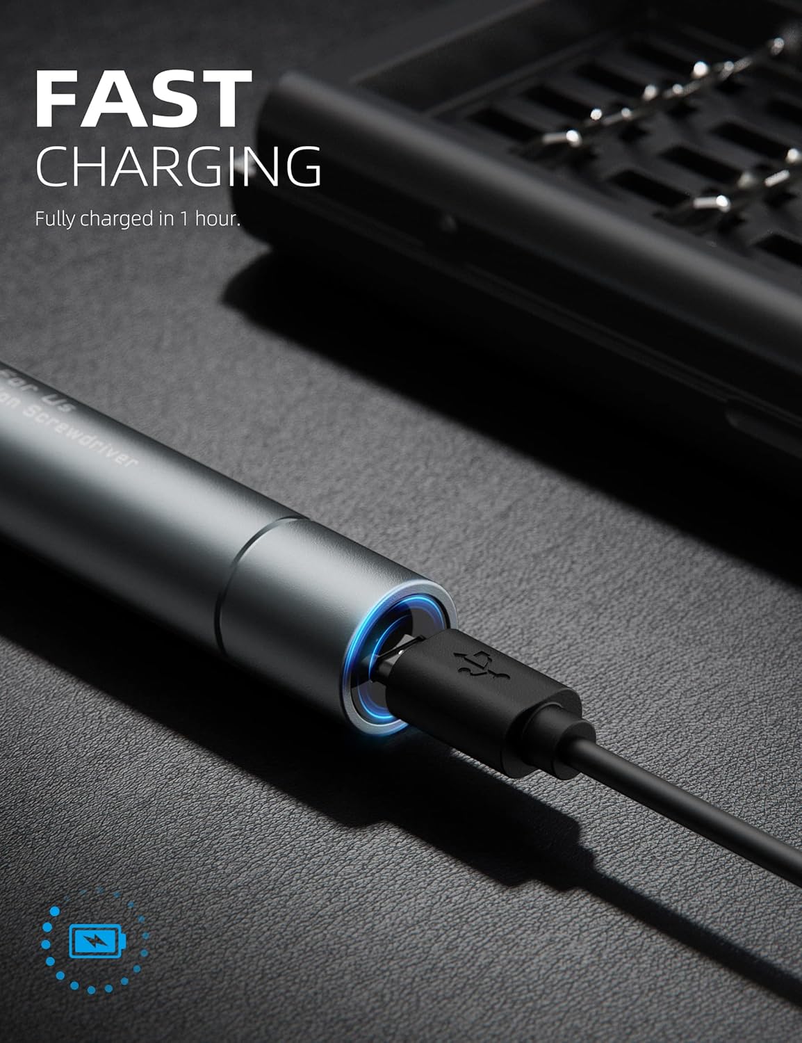 iFu Mini Electric Screwdriver, 42 in 1 Precision Screwdriver Set – Small Cordless Power Screwdriver with LED Light & 37 Magnetic Bits, Repair Tool for Phone Laptop Camera Watch Computer