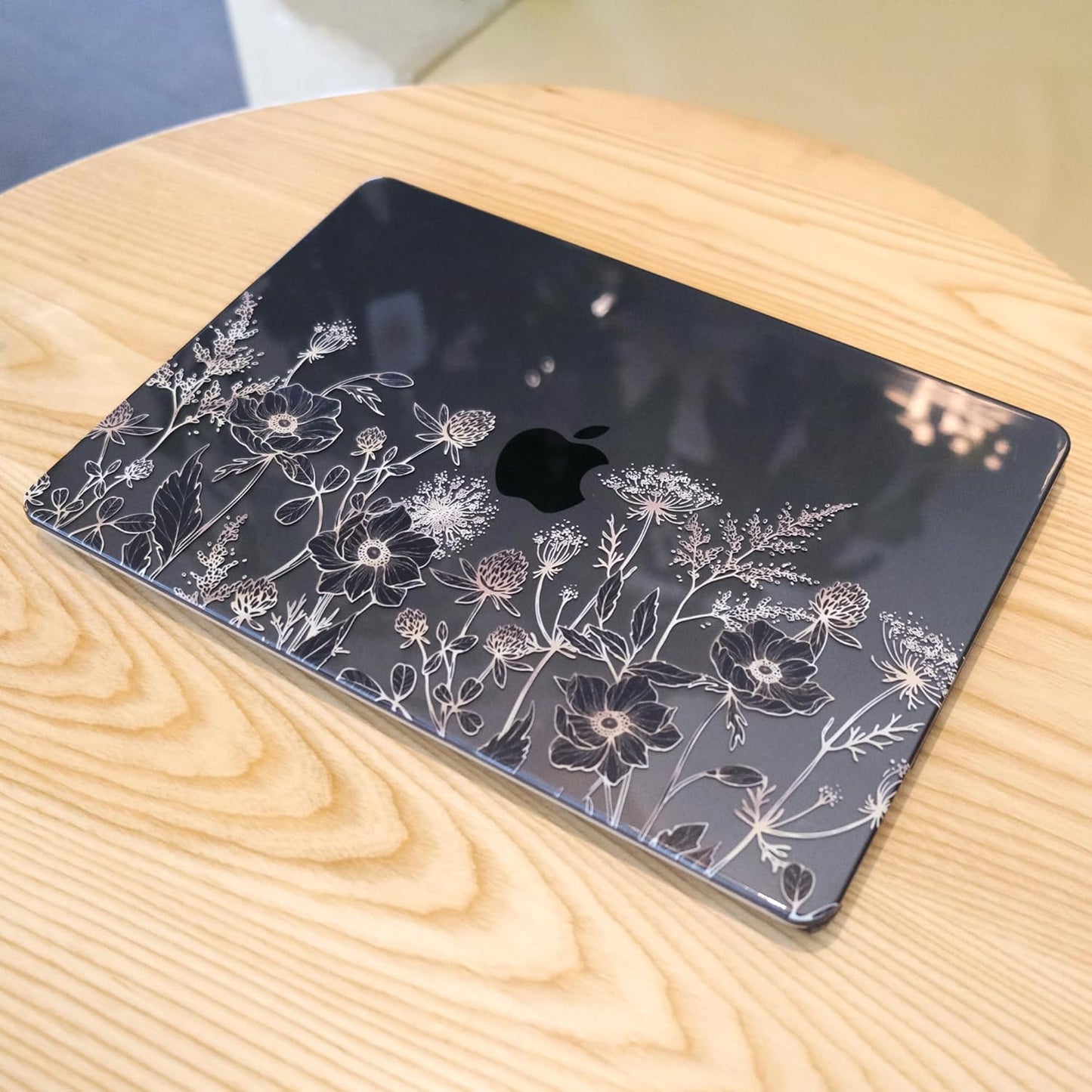 MEEgoodo for MacBook Air 13.3 inch Case 2021 2020 2019 2018 A2337 M1 A2179 A1932, Case for MacBook Air M1, Hard Shell with Keyboard Webcam Cover & Trackpad Film & Type C Adapter,Golden Flowers & Herbs