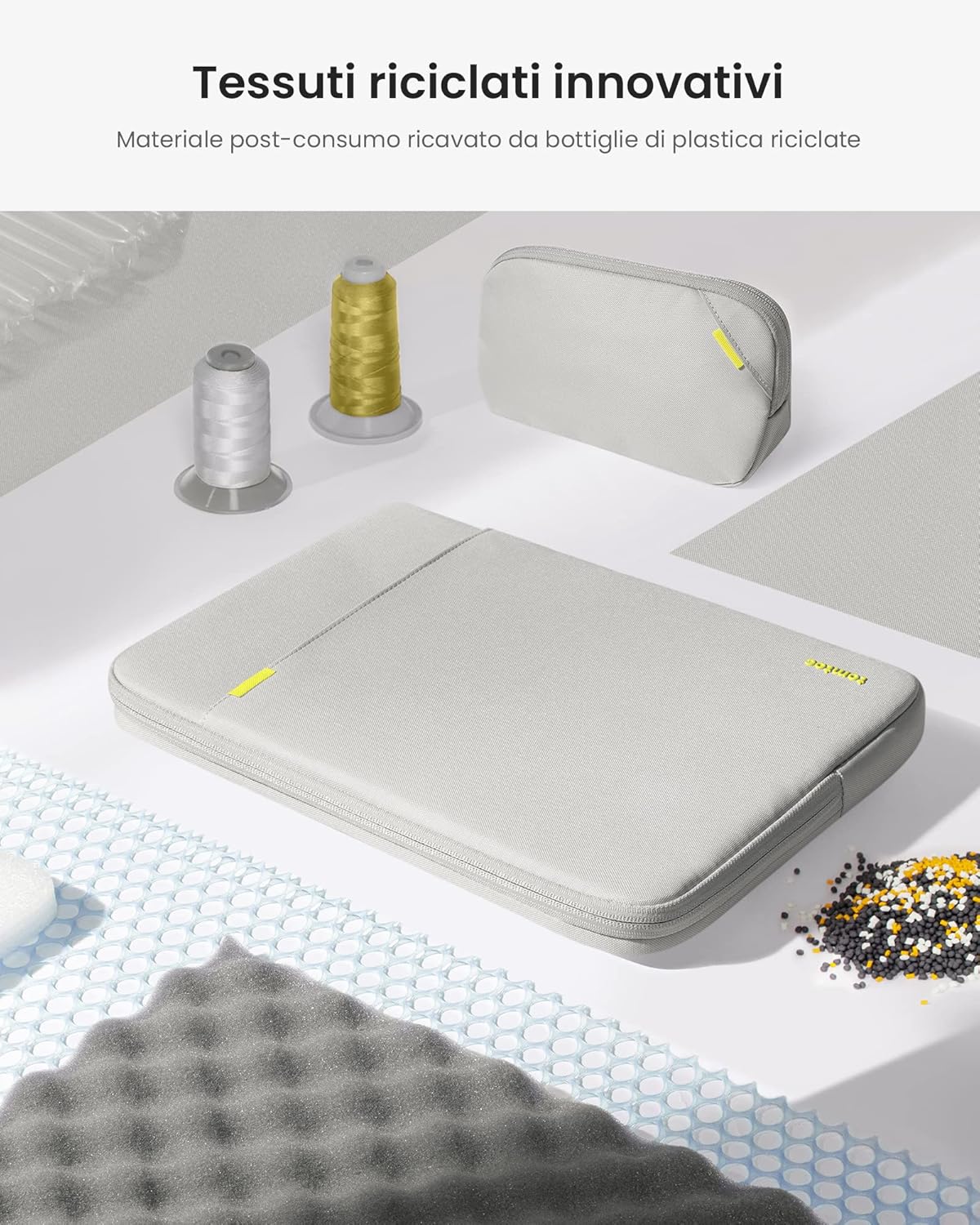 tomtoc 360 Protective Laptop Sleeve Set for 13-inch MacBook Air M3/A3113 2024, M2/A2681 M1/A2337, 13 MacBook Pro M2/A2686 M1/A2338, Water-Resistant Shockproof MacBook Case Bag with Accessory Pouch