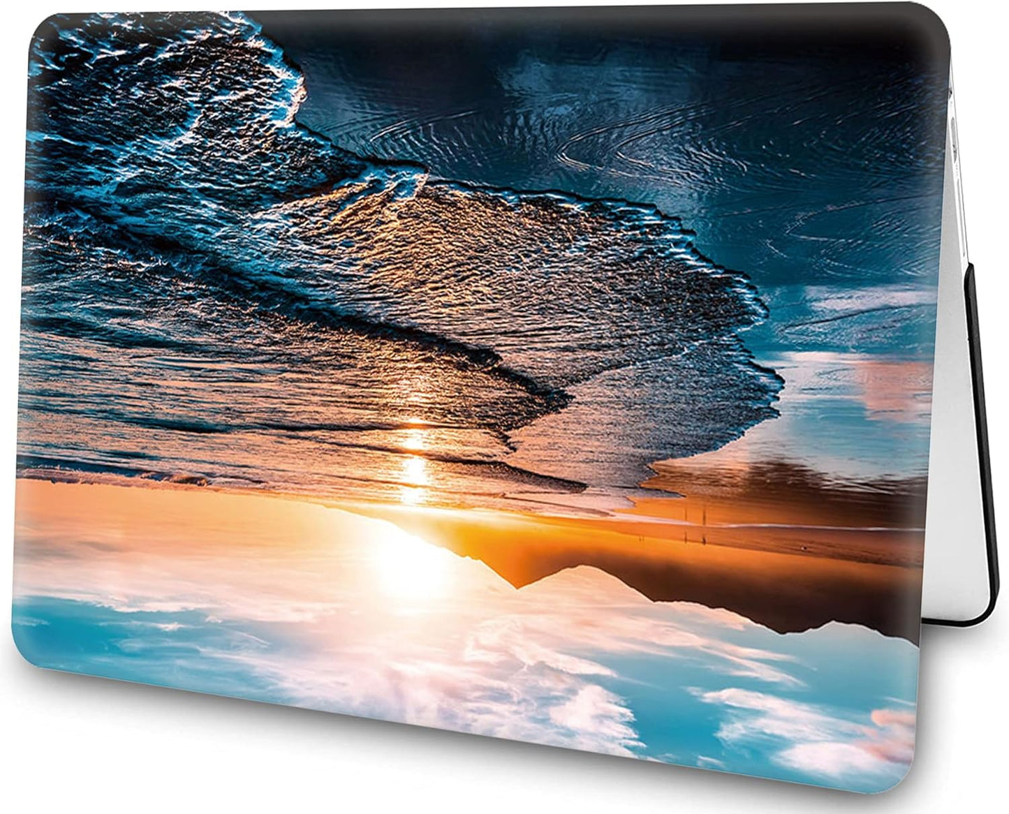 Beach Sunset Hard Case Compatible with MacBook Air 13 Inch Case 2017 2016 2015 2014 2013 2012 2011 2010 Release A1466/A1369,AMCJJ Plastic Hard Shell Cover & Keyboard Cover &Screen Protector