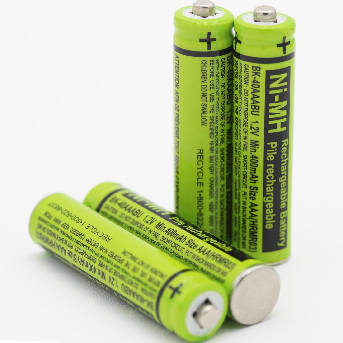 4-Pack BK-40AAABU 1.2V 400mAh Replacement Battery Pack for Panasonic Cordless Phone Handset BK40AAABU