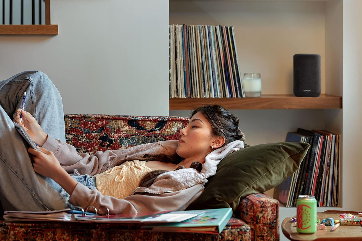 Denon Home 150 Wireless Smart Speaker – Compact Design, Wi-Fi & Bluetooth, HEOS Built-in, Alexa Built-in, Siri & AirPlay 2, Spotify Connect, Multi-Room Support, Black