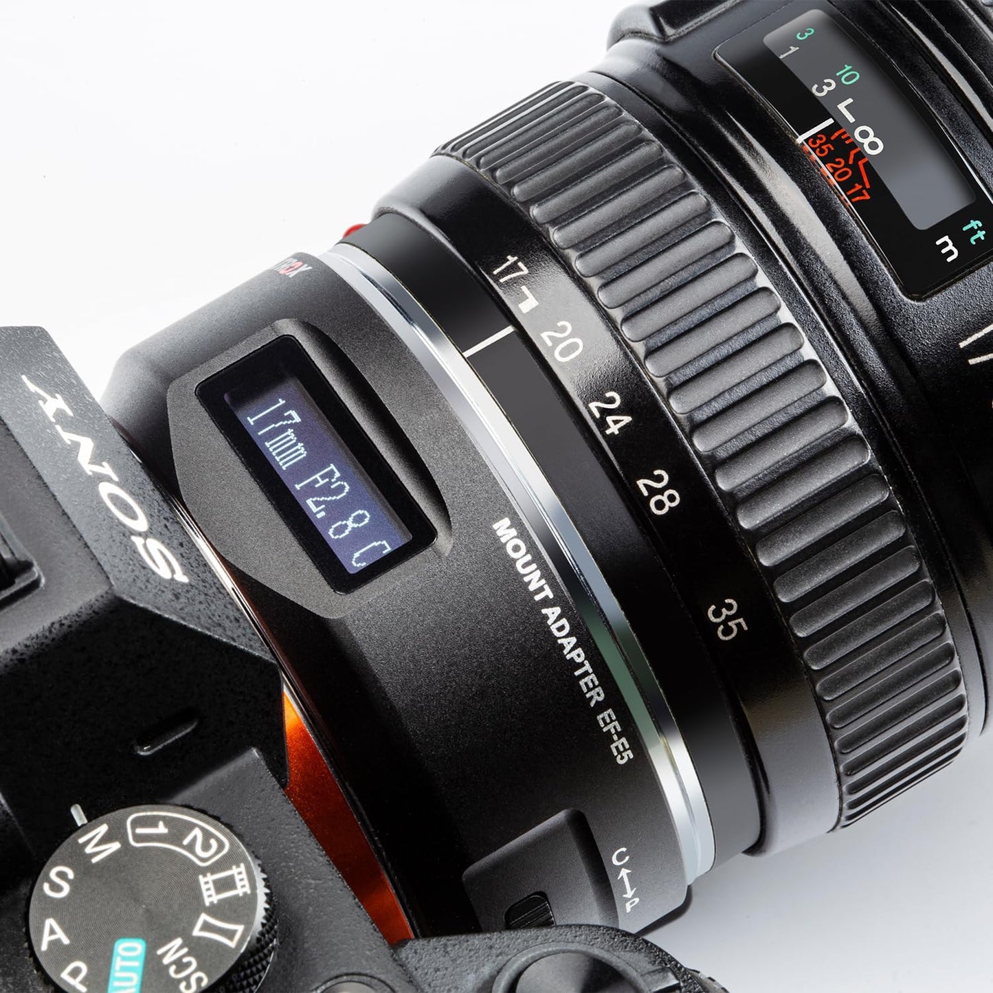 VILTROX EF-E5 Lens Mount Adapter EF/EF-S to E-Mount Auto Focus Lens Converter Ring Compatible with Canon EF/EF-S Lens to Sony E Mount A9 A9II A9III A7V A7IV A7III A7II A7 a6700 a6600 a6400