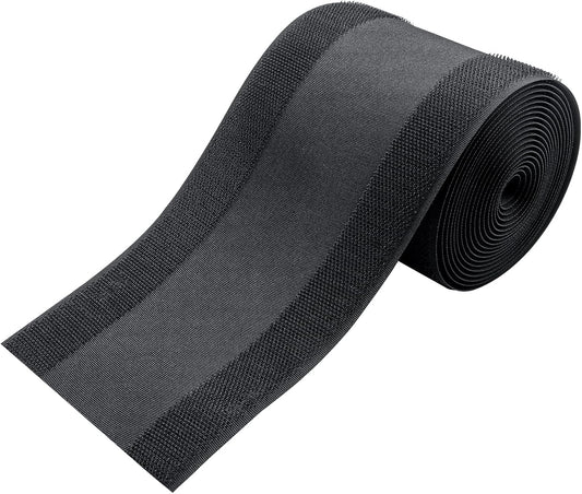 IHKFILAN Carpet Cord Cover Carpet Cable Management Under Desk Cable Grip Strip Black Hook and Loop Tape Cable Polyester Cover Protect Cables to Prevent Tripping Over Wires for Homes & Office(10ft)
