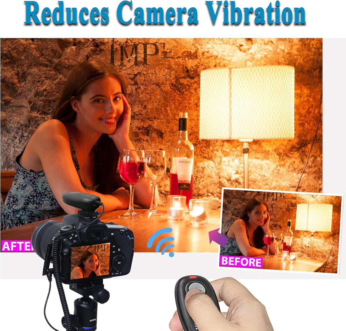 AODELAN Wireless Shutter Release for Canon T7, T7i,EOS RP, T6, 5D Mark IV, T3i, SL1, T3, 1300D,6D, T5,T2i, for Fujifilm X-T3 Replace Canon RS-60E3 and RS-80N3 Remote Switch