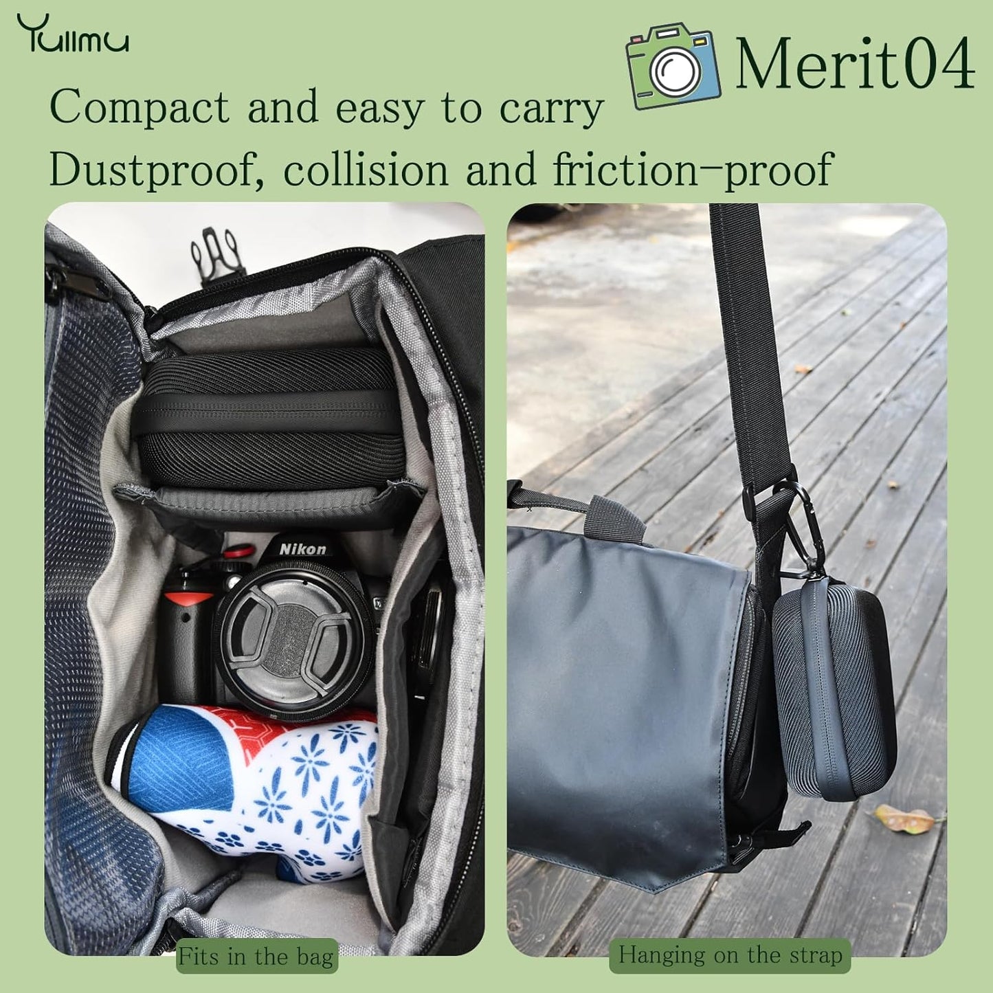 Hard Shell Camera Filter Case Camera Filter Accessories and Storage Suitable for 6 circular filters with a maximum diameter of 95mm Microfiber-Lined Pockets