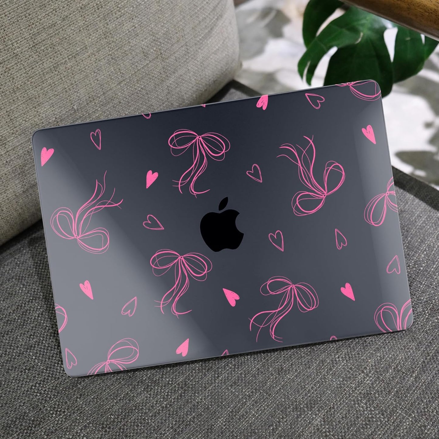 MEEgoodo for MacBook Air 13 inch Case 2021 2020 2019 2018 Released A2337 M1 A2179 A1932 with Touch ID, Plastic Hard Shell & Keyboard Cover Compatible with MacBook Air Case 13.3, Ribbons Bow