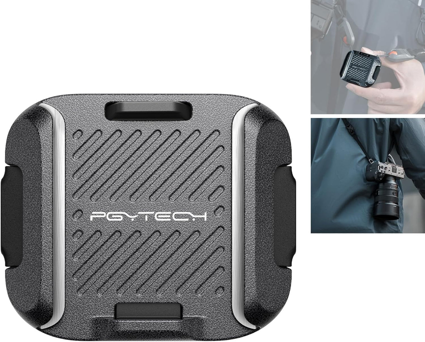 PGYTECH Camera Shoulder Strap Mount Quick Release Clamp, Aluminum Alloy QR Camera Adapter Base for Shoulder Straps Tripods Stabilizers(Only Base)