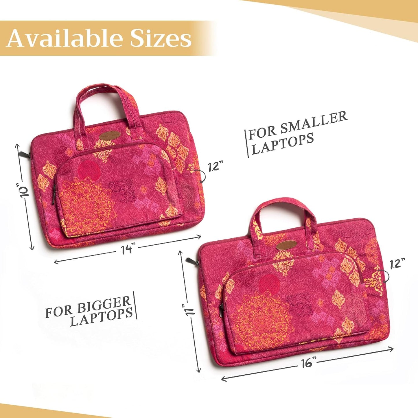 Maison d'Hermine Laptop bag with front pocket Stain and water repellent Cotton canvas