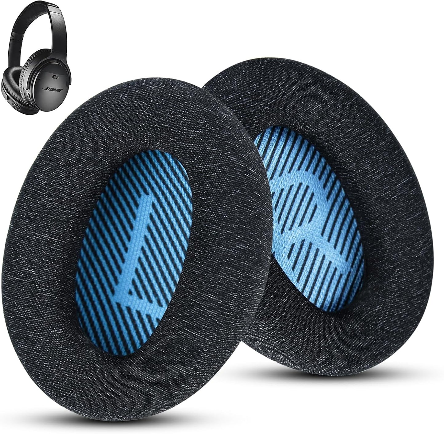 Fabric Comfort - Wzsipod Ear Pads for Bose Quiet Comfort 25/QC25 Headphones, Compatible with QC35 QC35ii QC45 QC15 & More Series, Replacement Exclusive Styles,s2