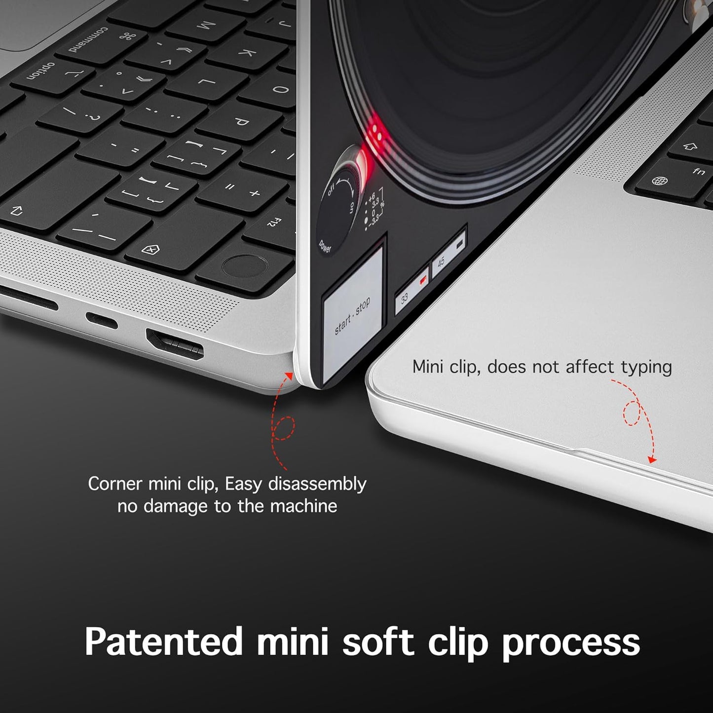 for MacBook Pro 16 inch Case 2021 2022 2023 2024 Release A3186 A3403 M4 A2991 M3 A2780 M2 A2485 M1 Pro/Max, Hard Shell Case with Screen Protector & Keyboard Cover, DJ Turntable