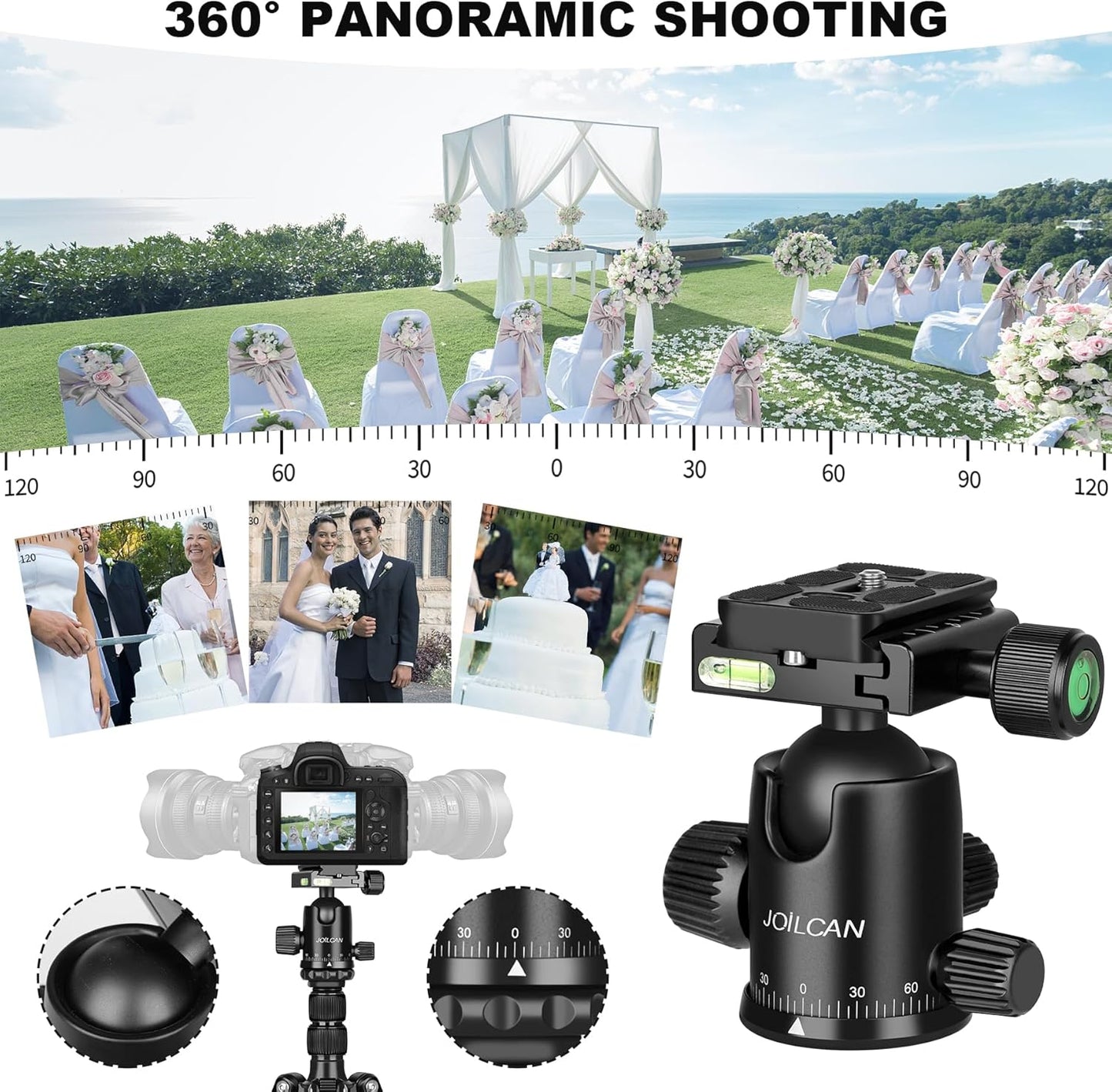 80/85 inches Heavy Duty Tripod for Camera and Phone, 85" Camera Monopod Tripods, DSLR Binoculars Spotting Scope Camcorders Video Tripod Stand, 360 Degree Ball Head, 35 lbs Loads
