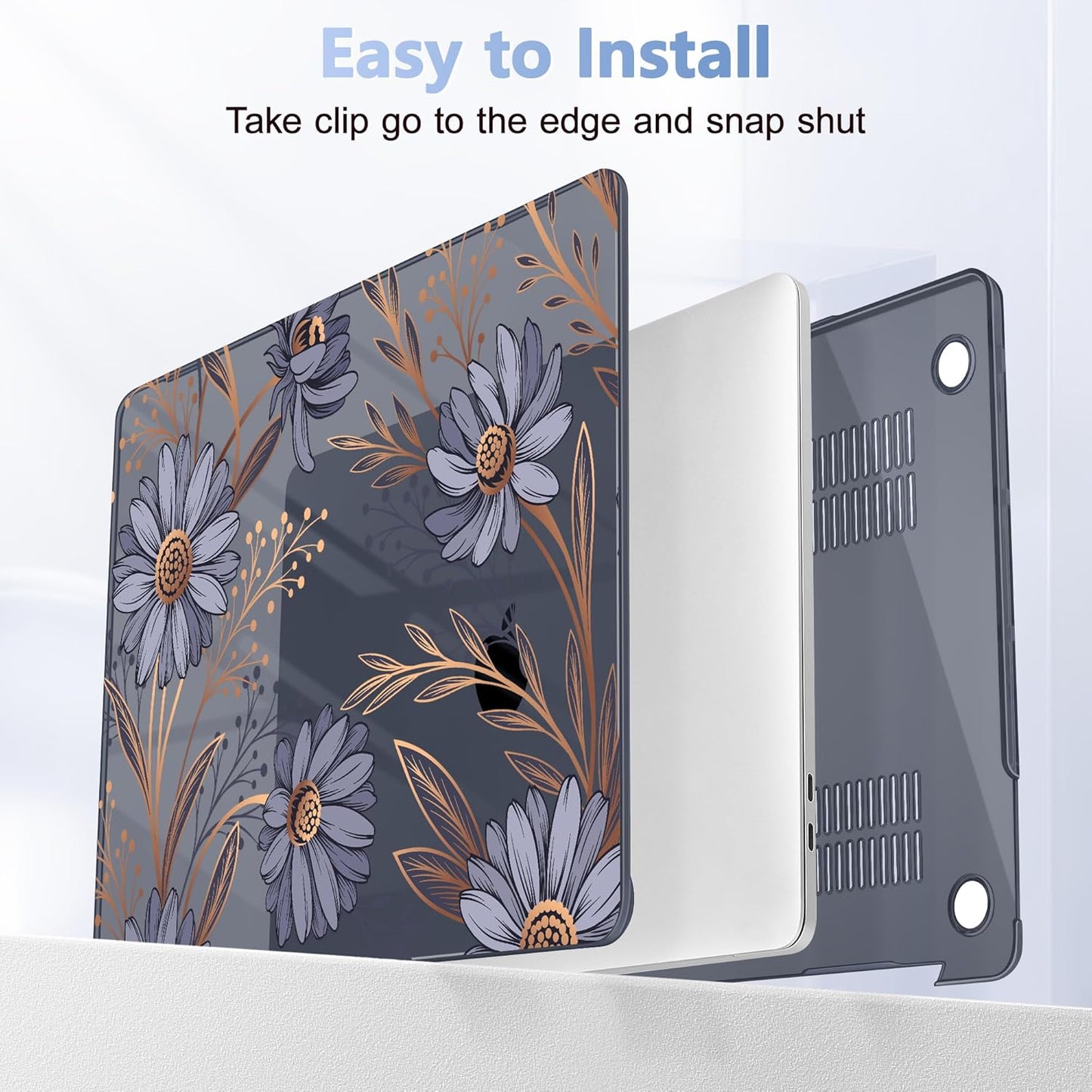 for MacBook Pro 16 inch Case 2019 2020 Release Model A2141, Plastic Hard Shell Cover with Keyboard Cover & Screen Protector for MacBook Pro 16 inch with Touch Bar & Touch ID - Blooming Plants