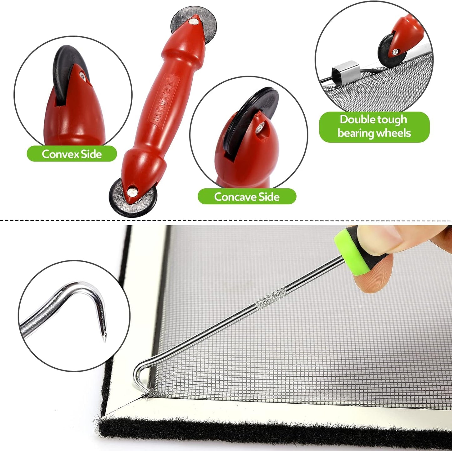 FLYZZZ Windows Screen Door Repair Kit Fiberglass Mesh 48''x118''(0.138"Spline) Black Window Screen Repair Kit Replacement Mesh Tool for Patio Screen Sliding Door Screen