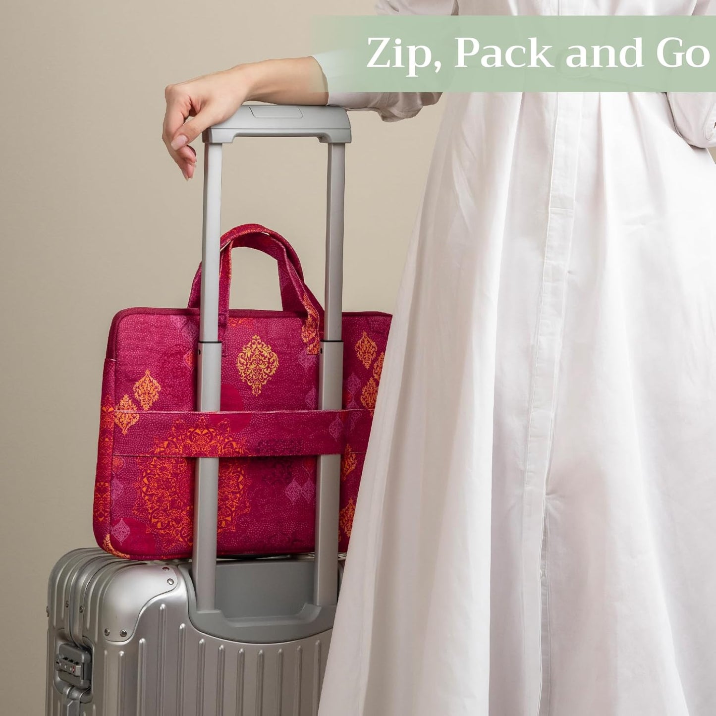 Maison d'Hermine Laptop bag with front pocket Stain and water repellent Cotton canvas