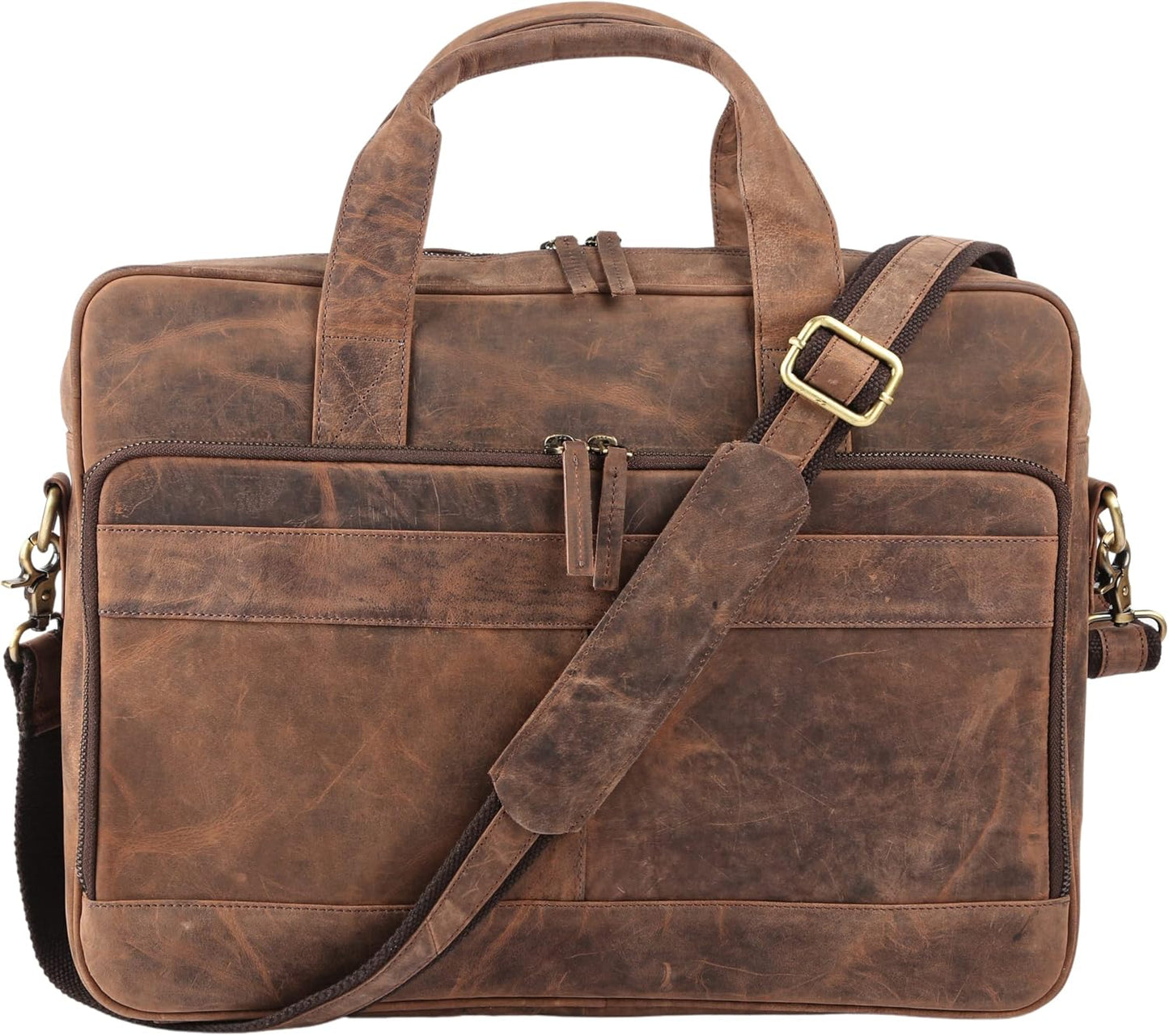 Leather briefcases Laptop Messenger Bags Best Office School College Satchel Bag for Men and Women