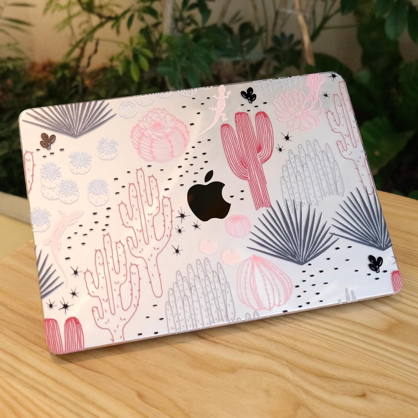 MEEgoodo for M4/M3/M2 MacBook Air 15.3 inch Case 2025 2024 2023, Case Fit Model (A3241/A3114/A2941) for MacBook Air 15 inch, Laptop Hard Shell with Keyboard Cover, Cacti