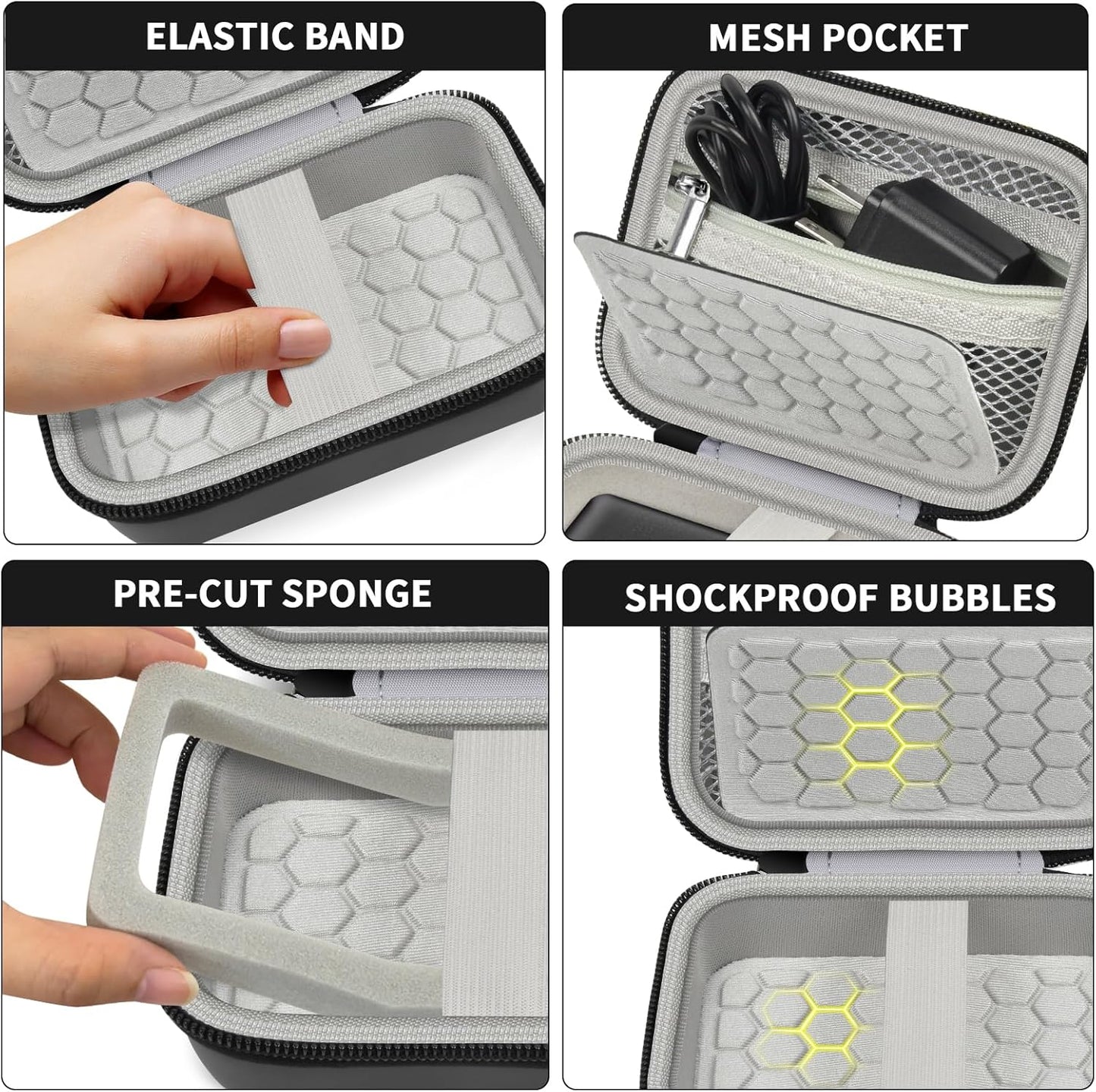 Carrying & Protective Case for Digital Camera, AbergBest 21 Mega Pixels 2.7" LCD Rechargeable HD/Kodak Pixpro/Canon PowerShot ELPH 180/190 / Sony DSCW800 / DSCW830 Cameras for Travel - Black