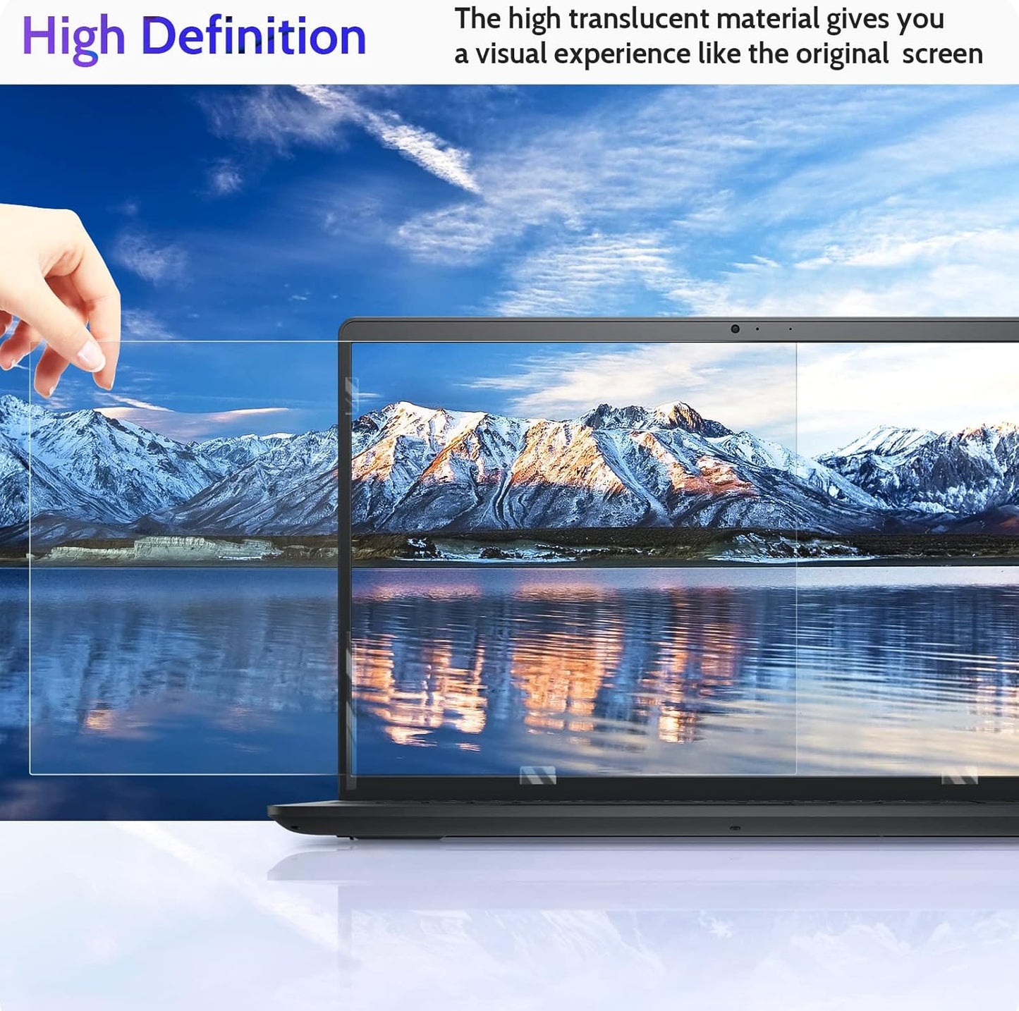 15.6 Inch Laptop Privacy Screen Compatible With Lenovo Hp Dell Acer Asus Thinkpad Envy Xps, 16:9 Aspect Removable Anti Glare Blue Light Filter Protector, 15 In Computer Monitor Security Shield