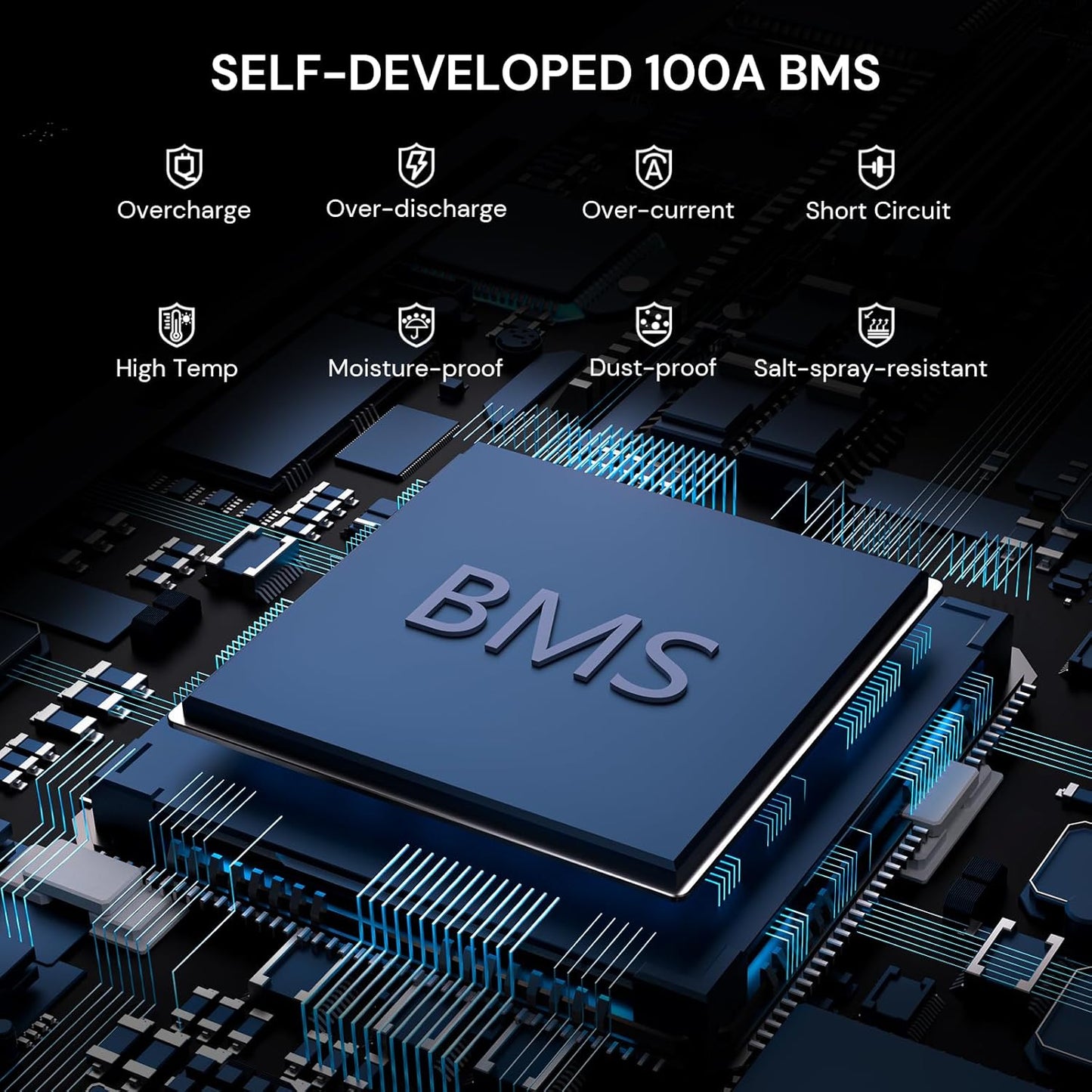 12V 100Ah LiFePO4 Lithium Battery (3 Pack) BCI Group 31 with Low-Temp Protection, A+ Grade Cell Built-in 100A BMS, 12 Volt Lithium Battery Perfect for RV, Solar System, Off-Grid, Home Energy